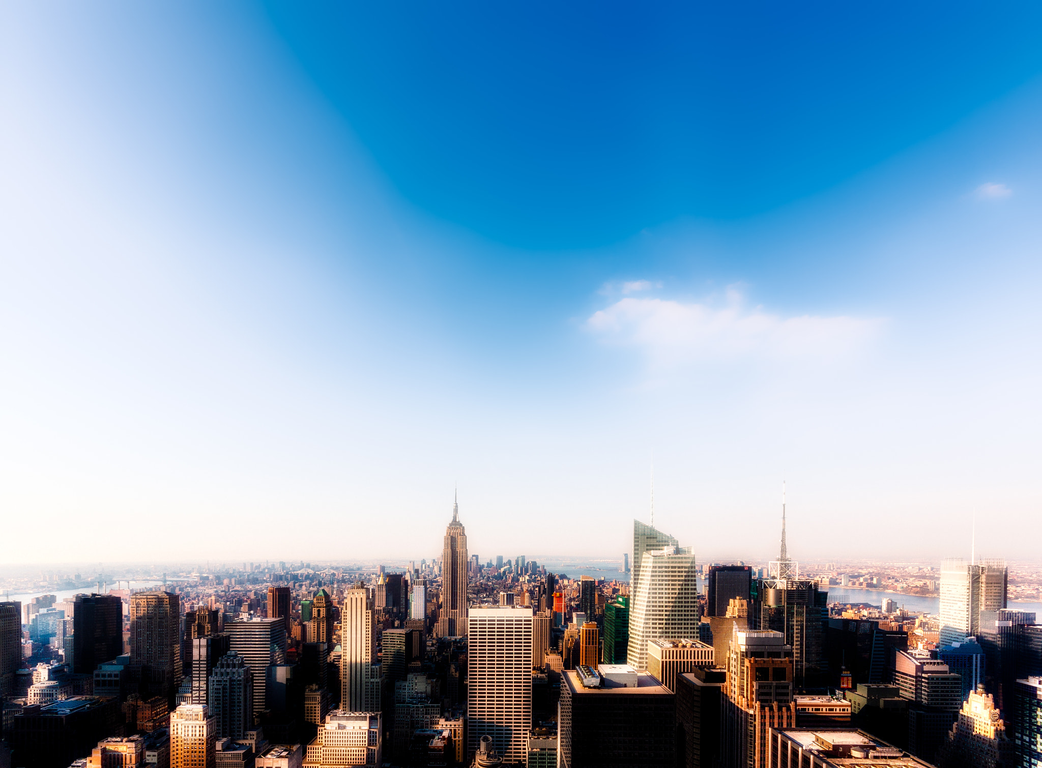 Canon EOS 450D (EOS Rebel XSi / EOS Kiss X2) + Sigma 10-20mm F4-5.6 EX DC HSM sample photo. A dreamy cityscape of new york photography