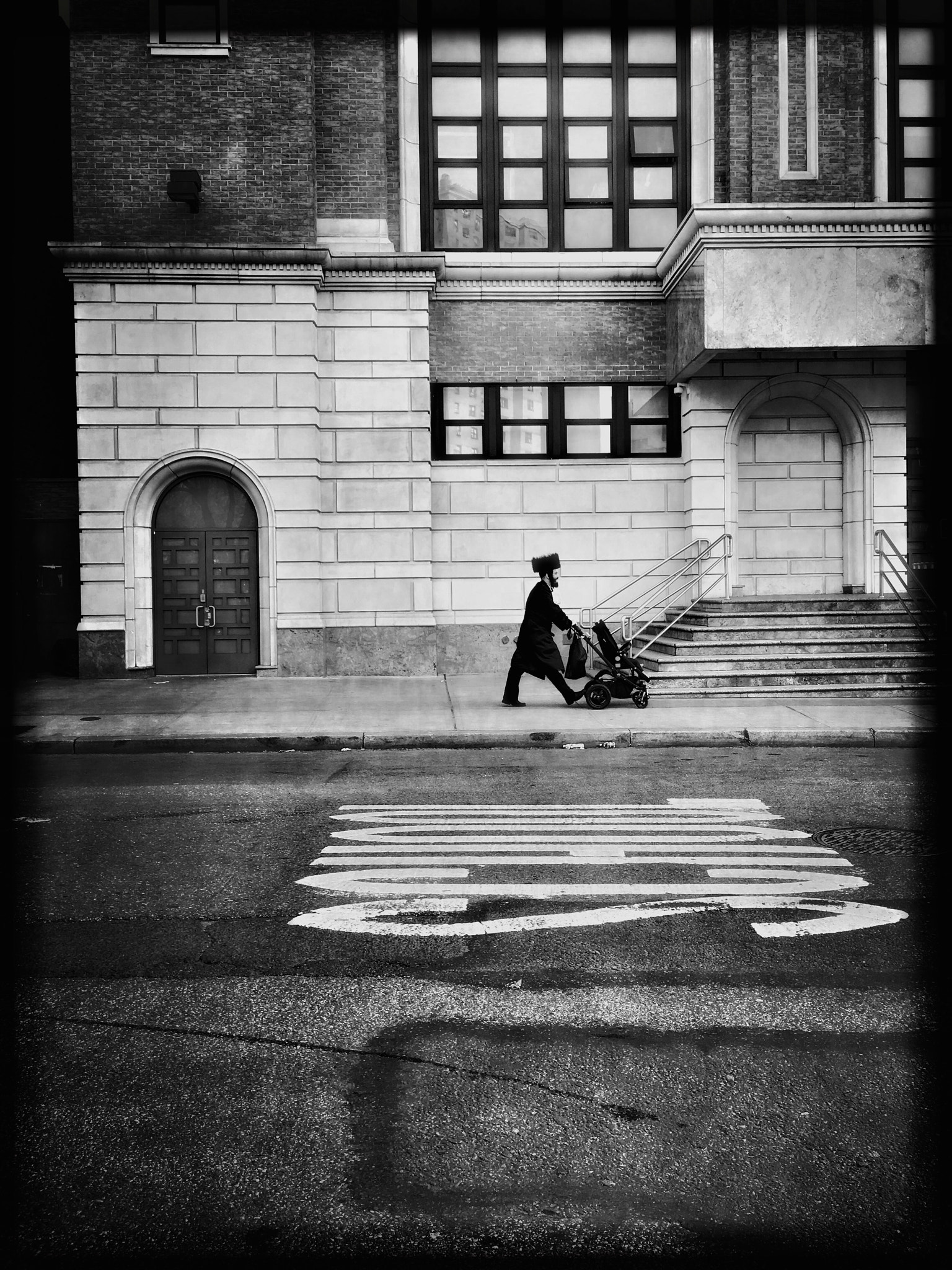 Hipstamatic 313 sample photo. Hassid with stroller photography
