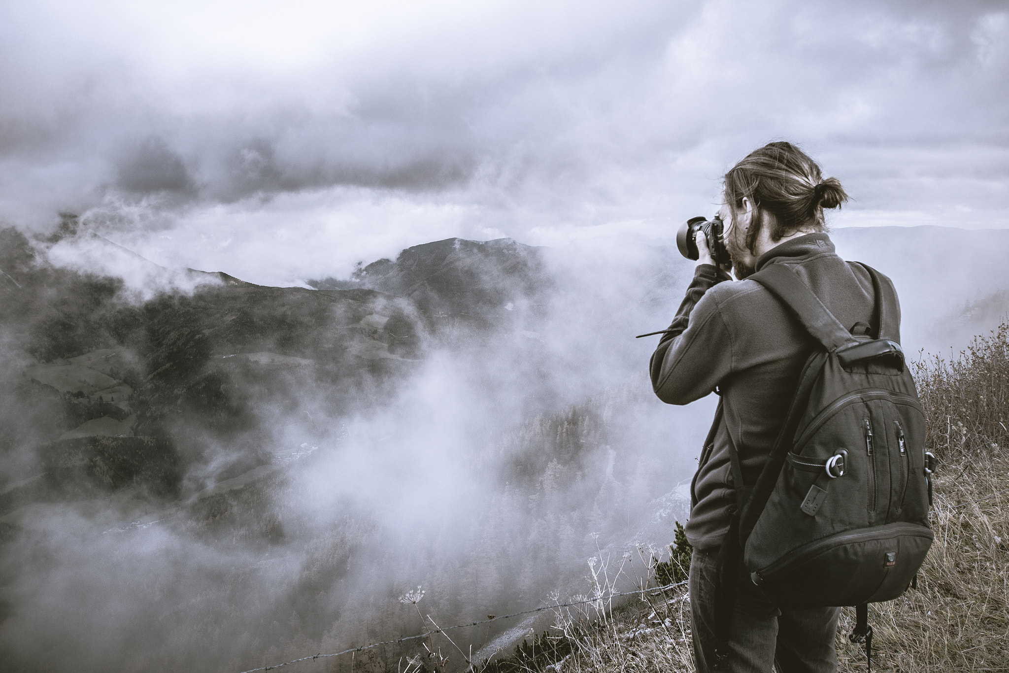 Canon EF 16-35mm F2.8L II USM sample photo. The mist and the photographer. photography