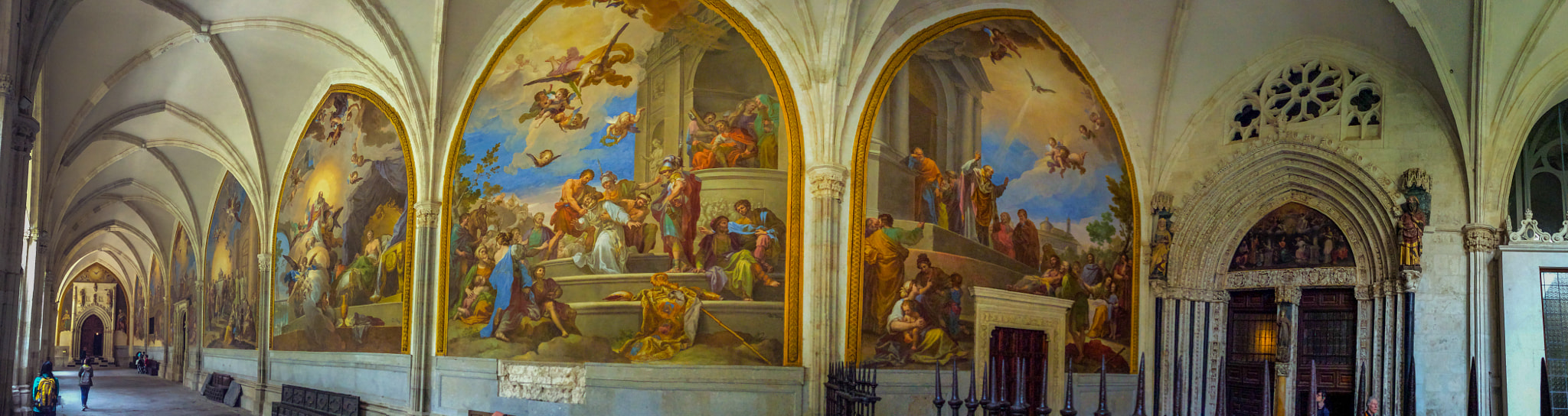 iPad mini 2 back camera 3.3mm f/2.4 sample photo. Fresco paintings in cloister of the cathedral, toledo, spain. photography
