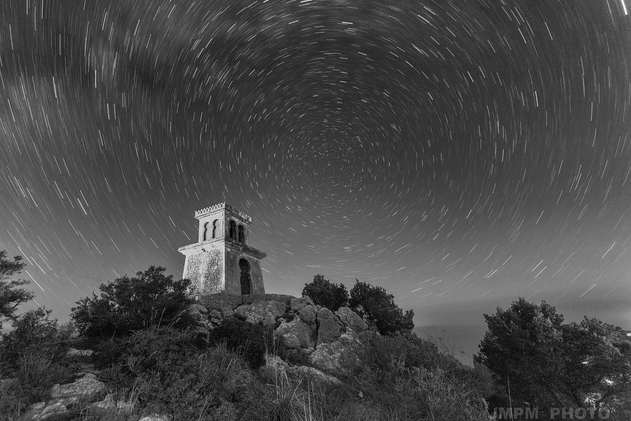 Canon EOS 6D + Sigma 12-24mm F4.5-5.6 II DG HSM sample photo. Star trails at puig de sa moneda photography