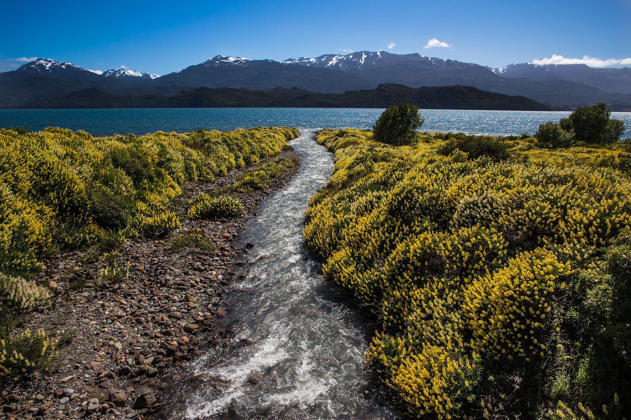 Canon EF 24mm F2.8 IS USM sample photo. Lago general carrera, puerto río tranquilo photography