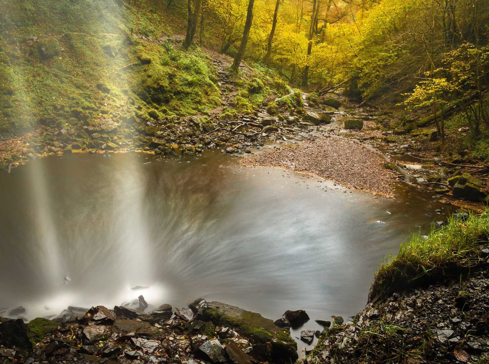 Canon EOS 5D sample photo. Behind henrhyd falls photography