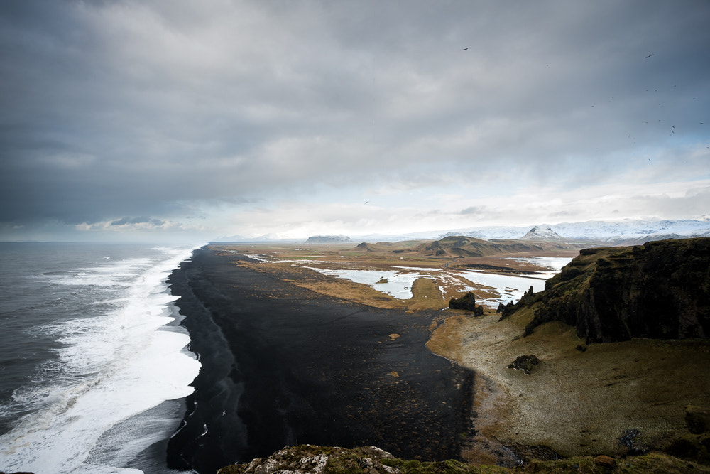 Sony a7R II + Canon EF 17-40mm F4L USM sample photo. Black beach photography