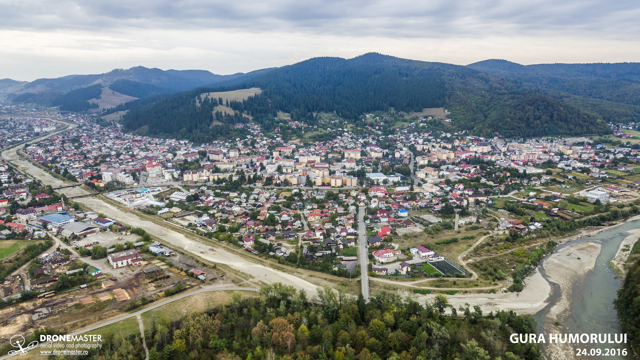 DJI FC550 + OLYMPUS M.12mm F2.0 sample photo. Gura humorului, romania - aerial photo photography