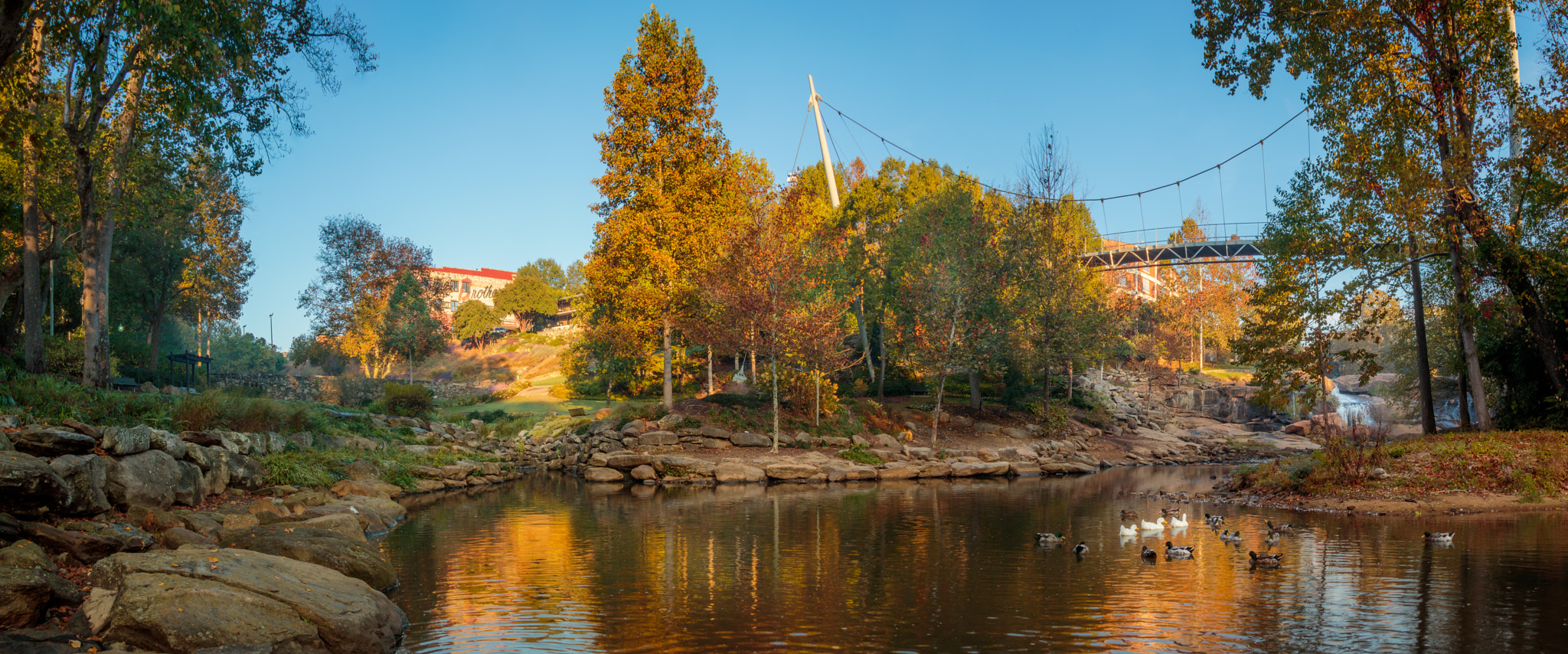 Canon EF-S 17-85mm F4-5.6 IS USM sample photo. Fall morning at falls park photography