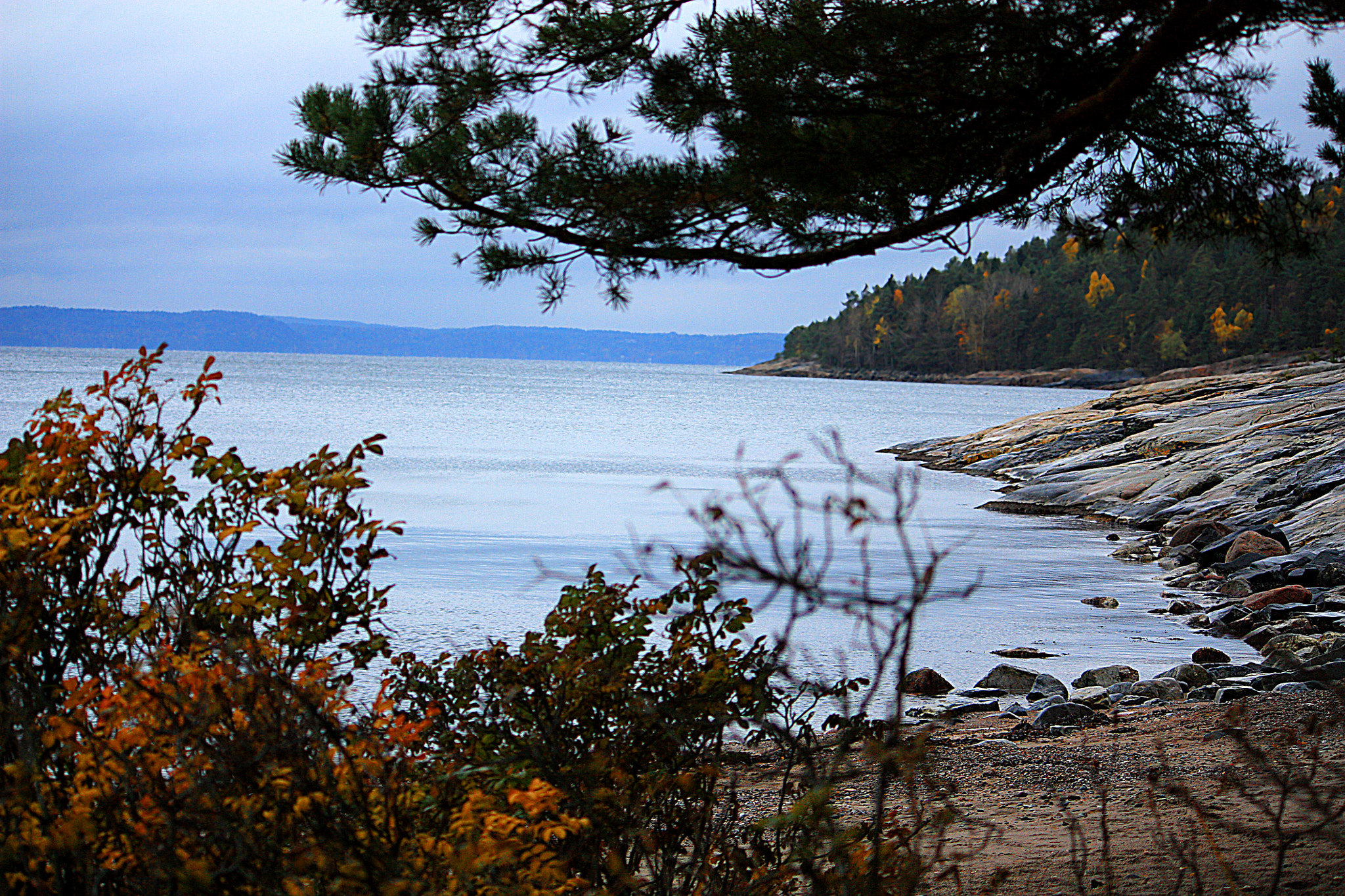 Canon EF-S 55-250mm F4-5.6 IS sample photo. Høstbilde ved sjøen photography