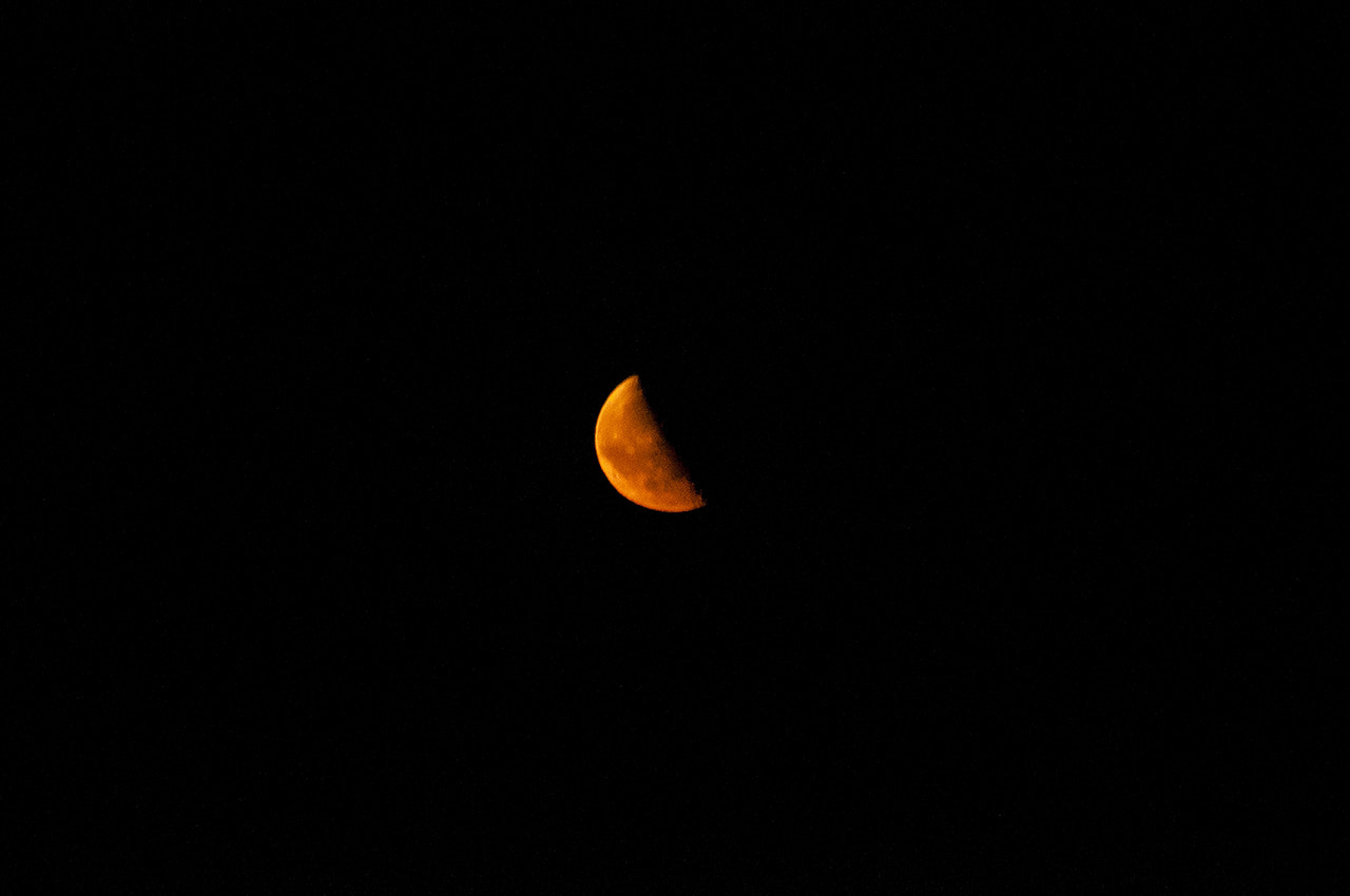 Nikon D5000 sample photo. Red moon photography