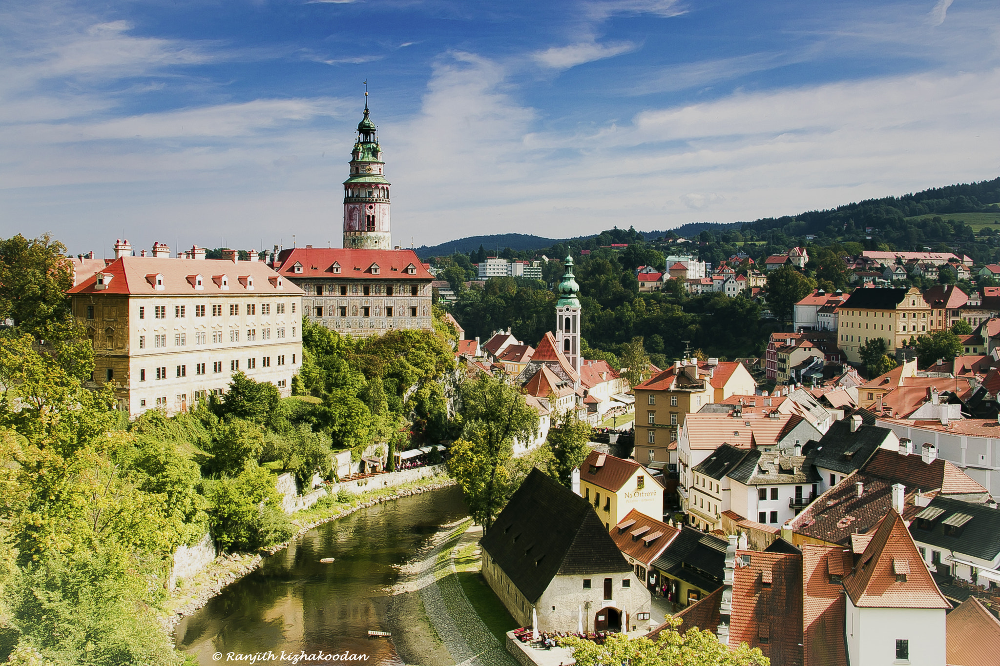 Canon EF-S 18-135mm F3.5-5.6 IS sample photo. Český krumlov -view from the castle to the old town photography