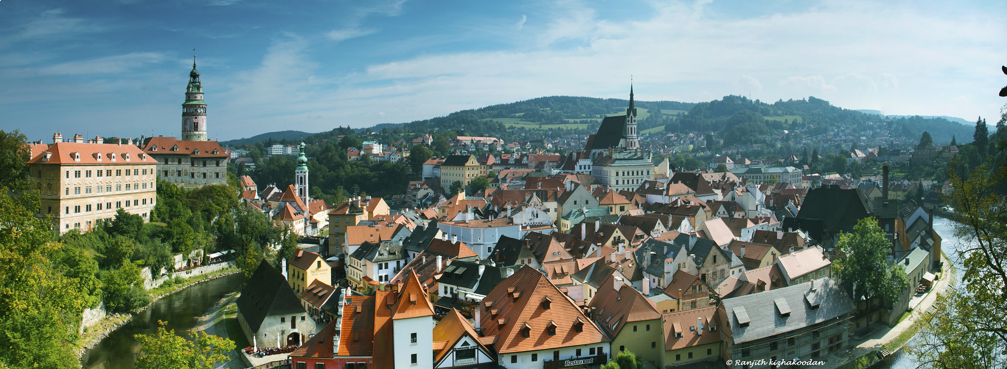 Canon EF-S 18-135mm F3.5-5.6 IS sample photo. Český krumlov -panorama view from the castle to the old town photography