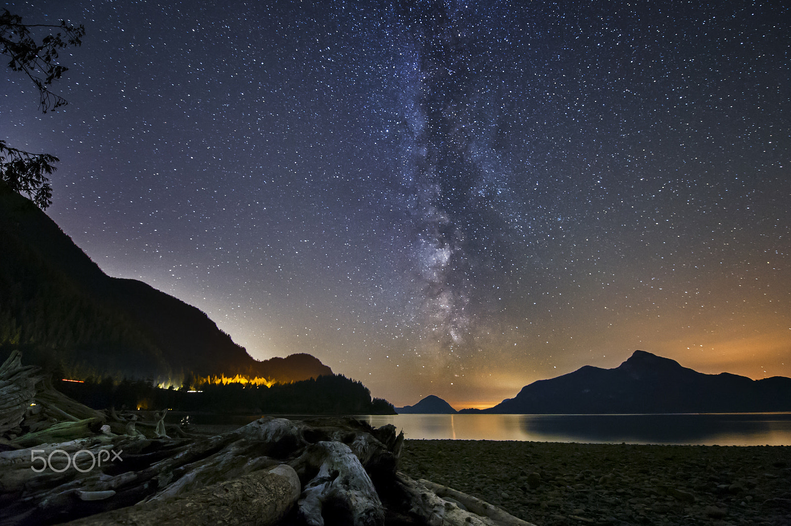 Nikon D3S sample photo. Starry night at porteau cove photography