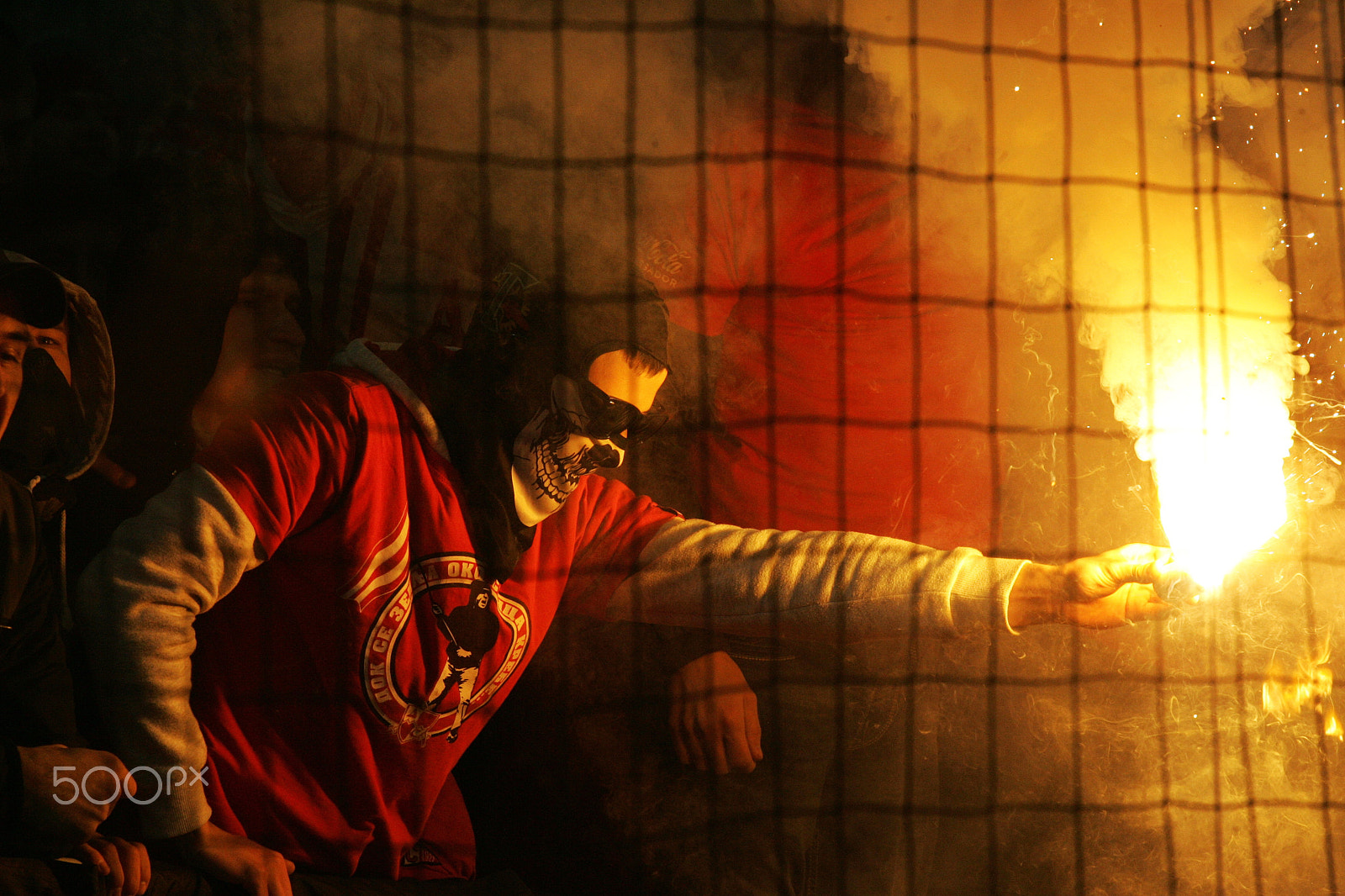 Canon EOS-1D Mark II sample photo. Spartak moscow ultras photography