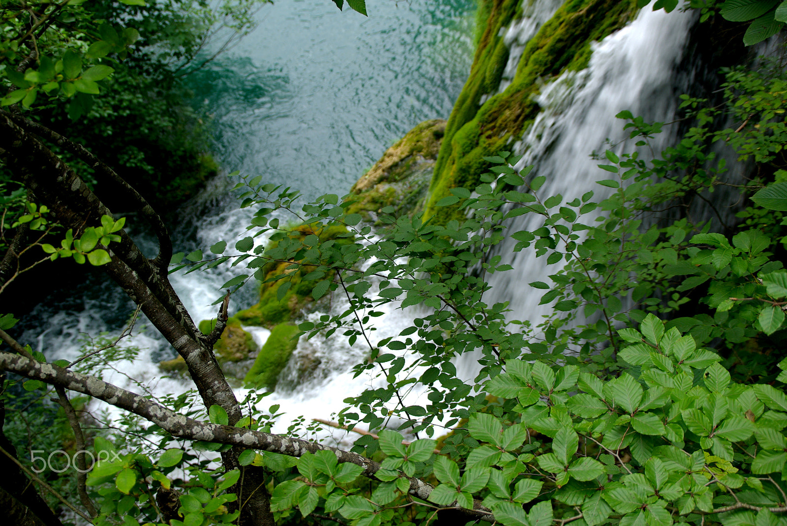 Pentax K10D sample photo. Waterfall photography