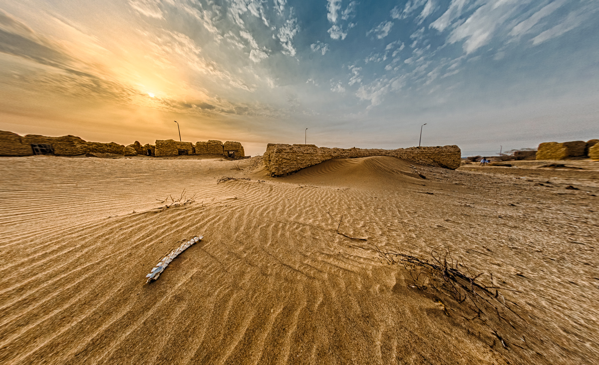 Nikon D610 + Nikon AF DX Fisheye-Nikkor 10.5mm F2.8G ED sample photo. Sunset abstraction photography