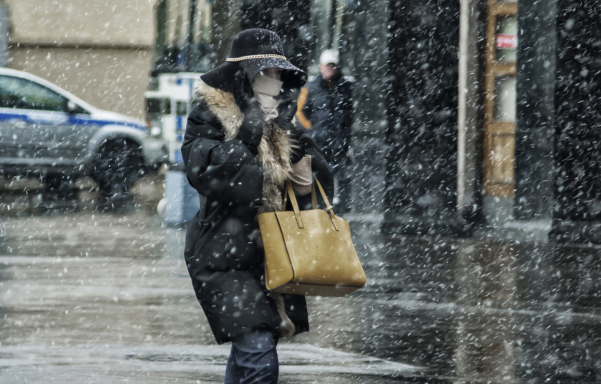 Pentax K-3 sample photo. Snow and wind photography