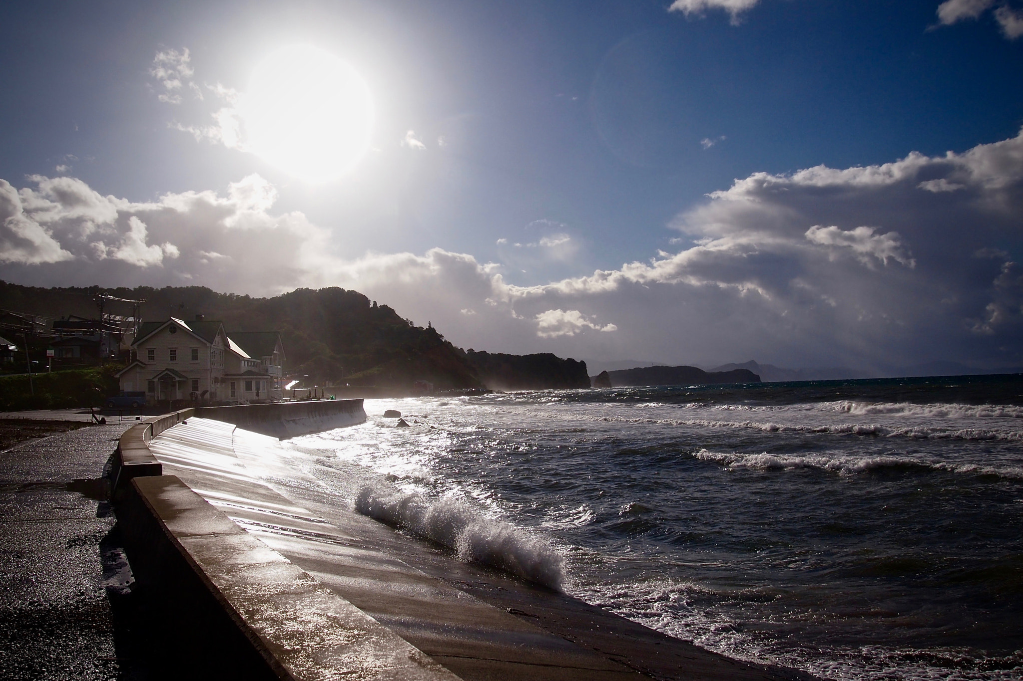 Olympus PEN E-P3 sample photo. A windy coast photography