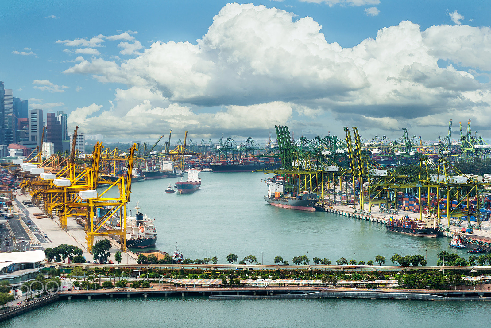 Nikon D800 sample photo. Singapore cargo terminal,one of the busiest port photography