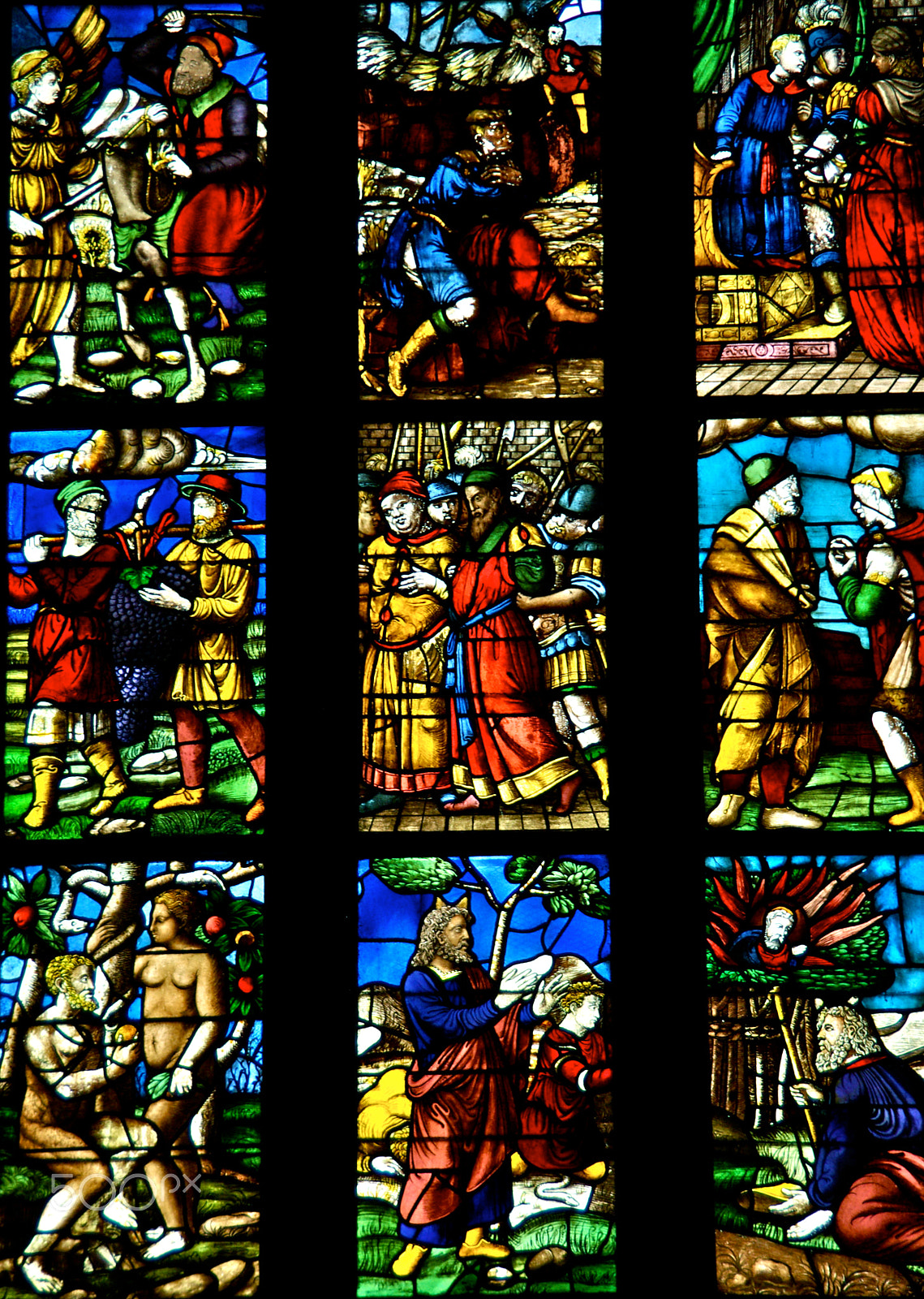 Pentax K10D sample photo. Stained glass windows photography
