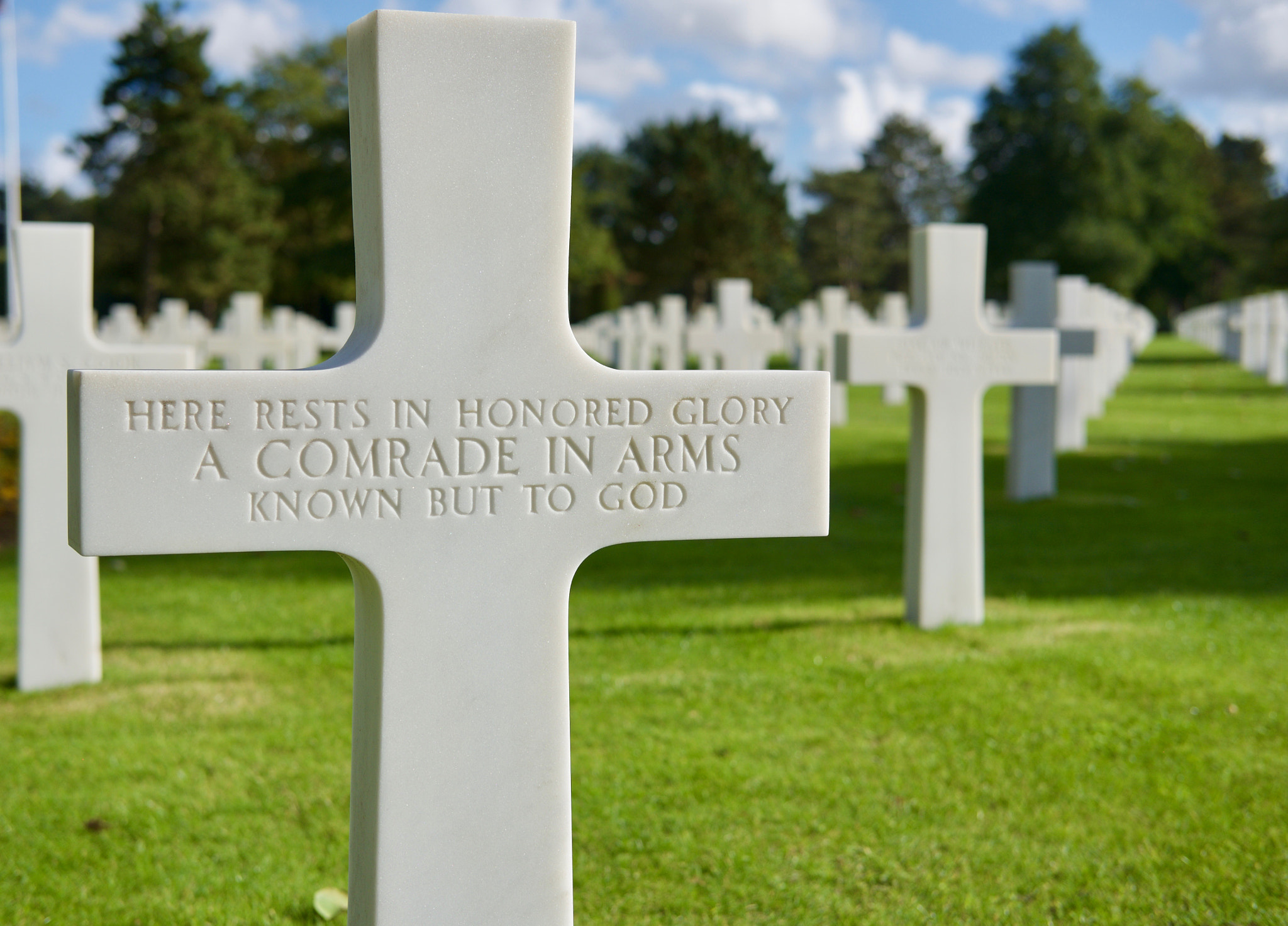 Fujifilm X-M1 + Fujifilm XF 35mm F2 R WR sample photo. Normandy american cemetery photography