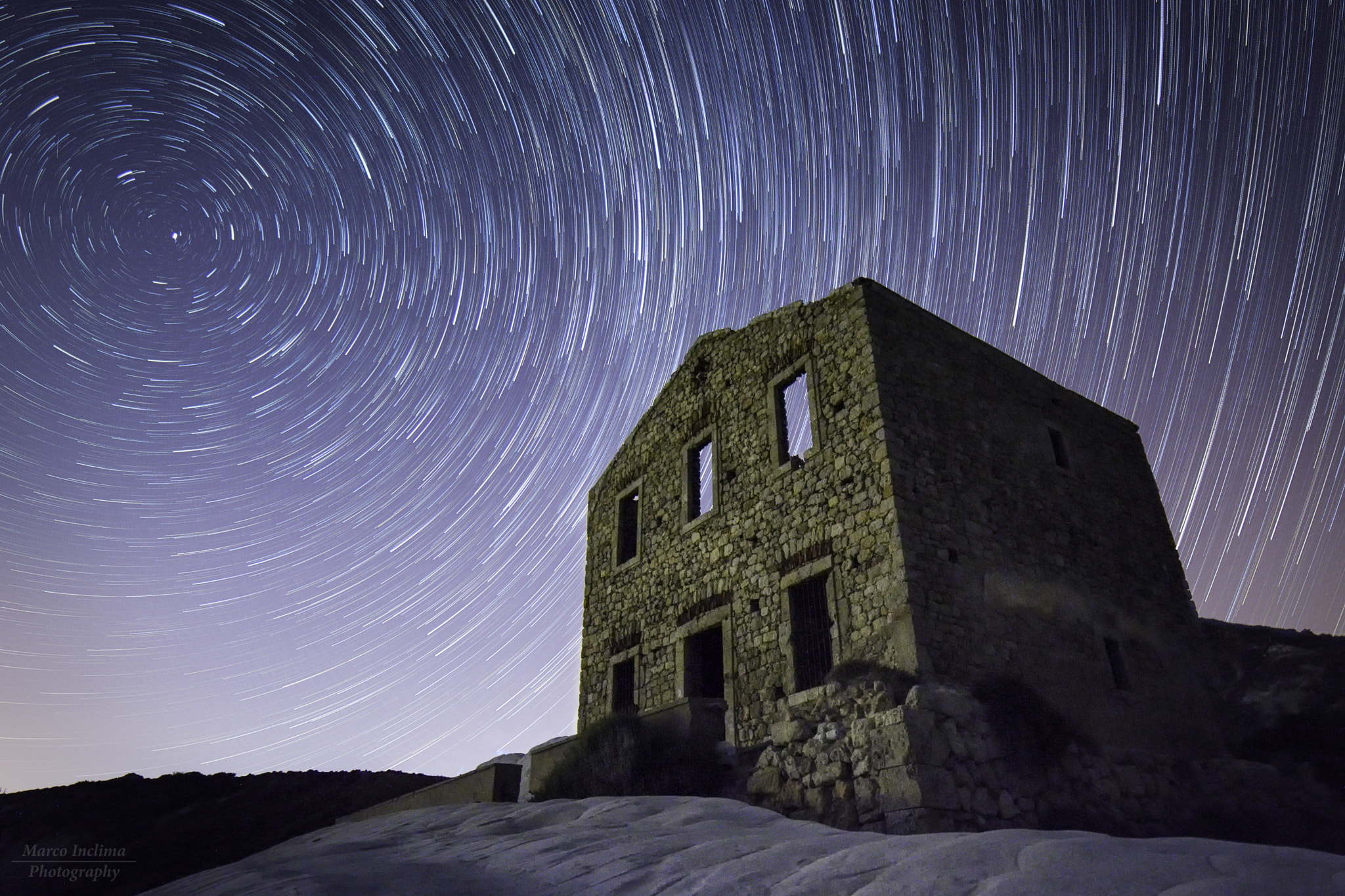 Samyang 14mm F2.8 ED AS IF UMC sample photo. Startrail punta bianca photography