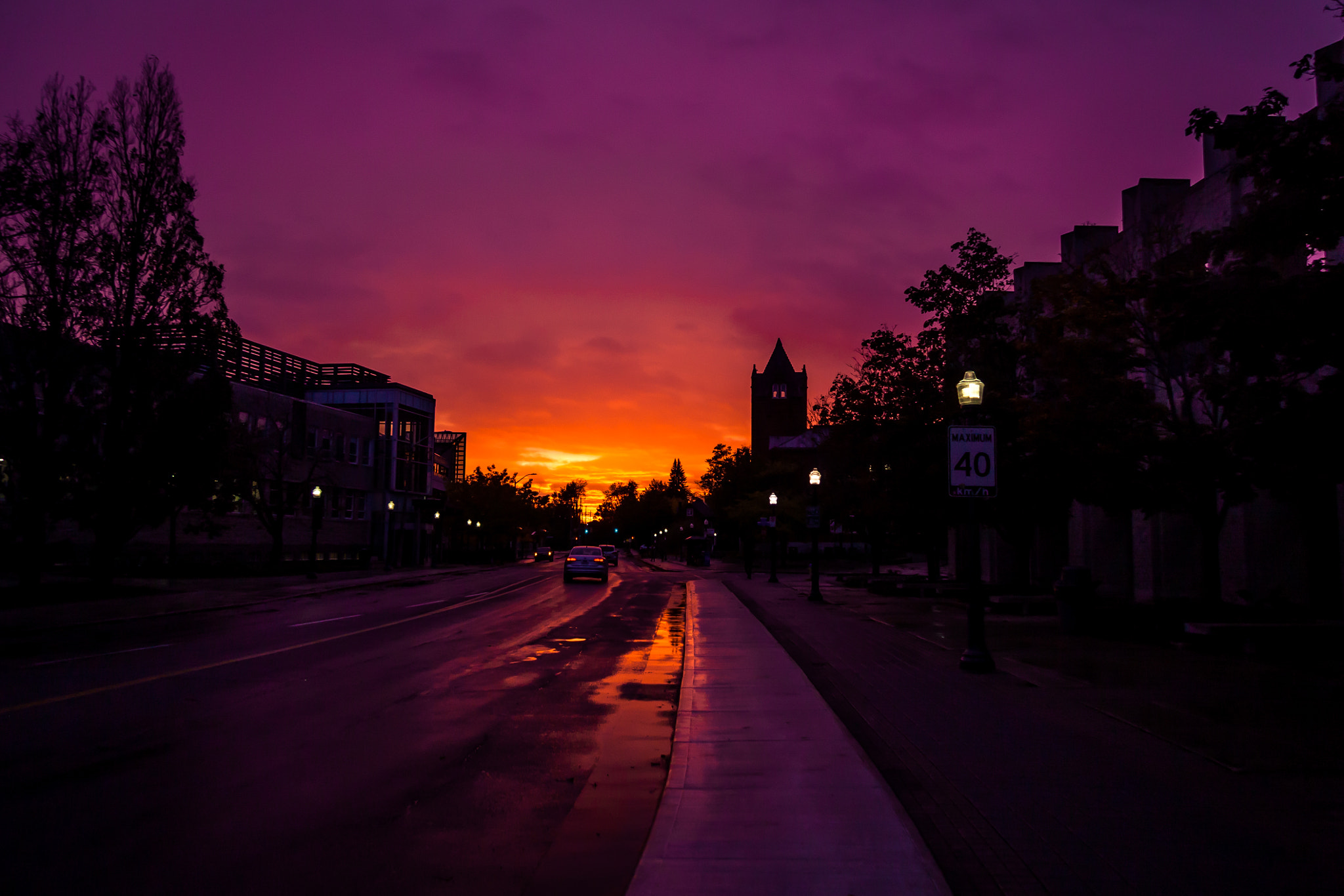 Canon EF-S 17-85mm F4-5.6 IS USM sample photo. Sunset at queen's university photography