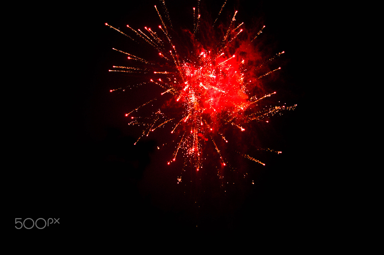 Sigma 105mm F2.8 EX DG OS HSM sample photo. Red fireworks photography