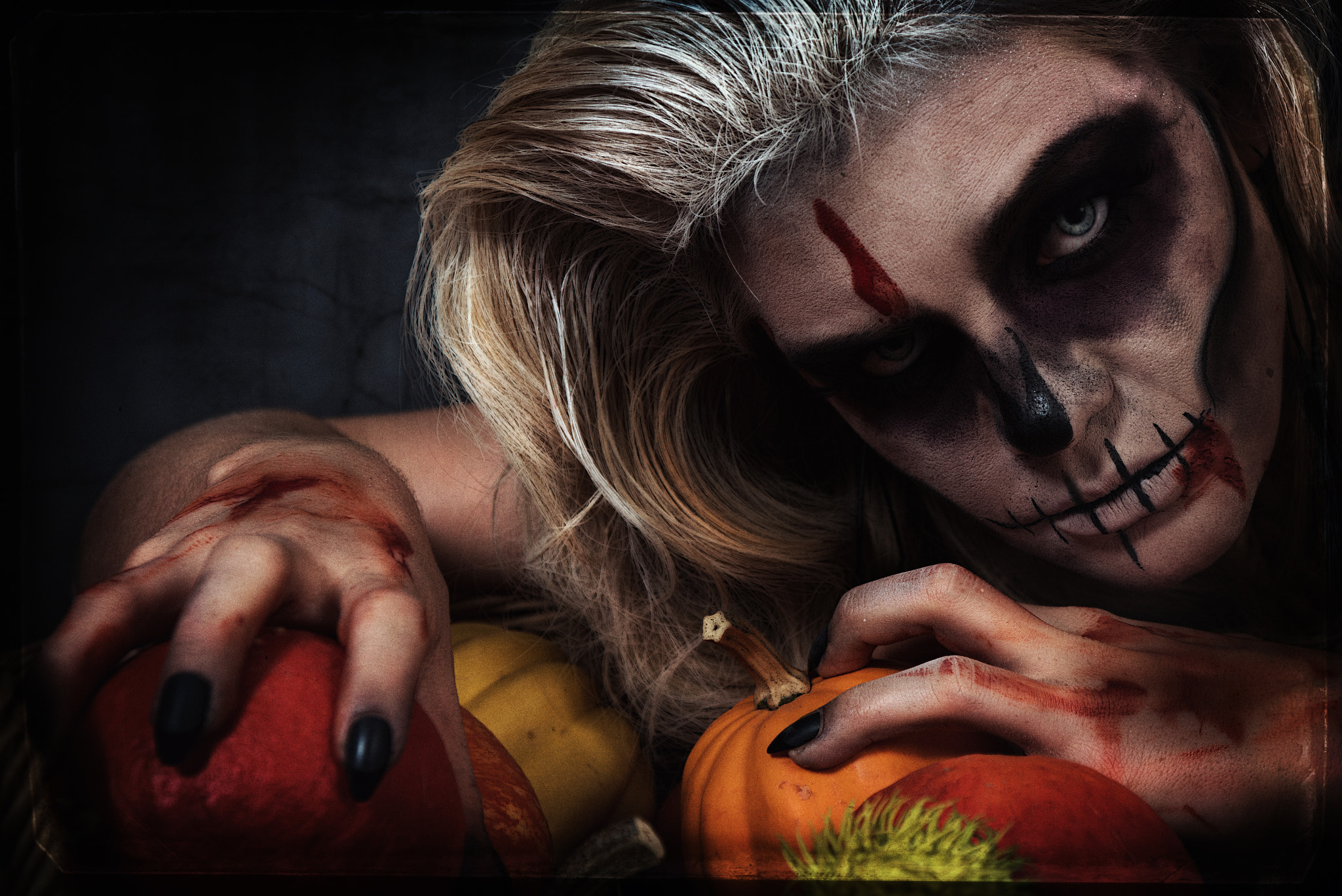 Nikon D810 + Sigma 24-70mm F2.8 EX DG Macro sample photo. Pumpkin girl photography