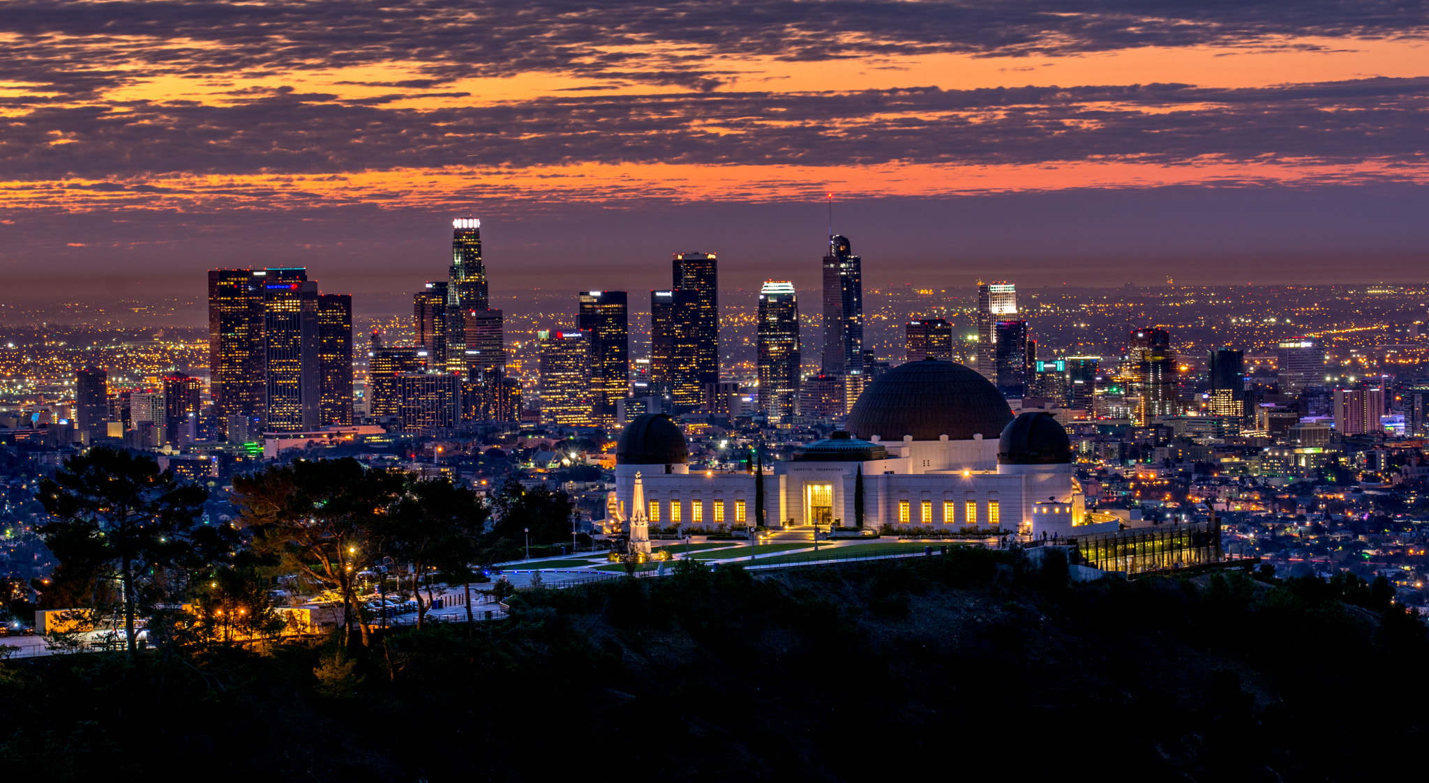 Nikon AF-S Nikkor 70-200mm F4G ED VR sample photo. Griffith observatory photography
