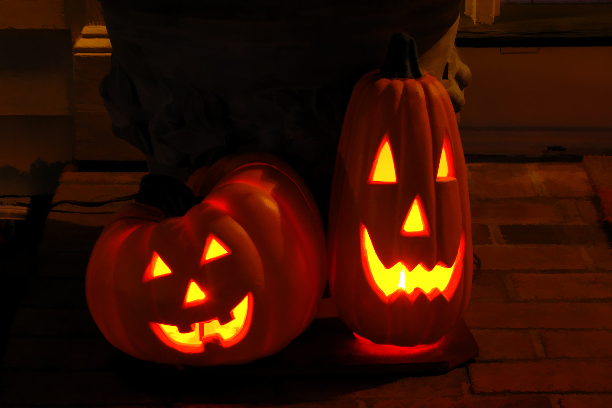 Nikon D70 sample photo. Halloween pumpkins photography