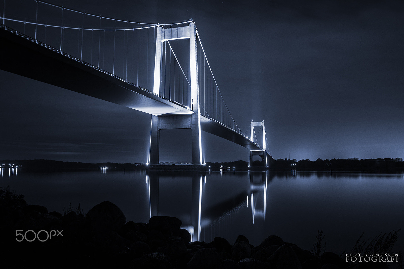 Sony ILCA-77M2 sample photo. Little belt bridge in blue photography