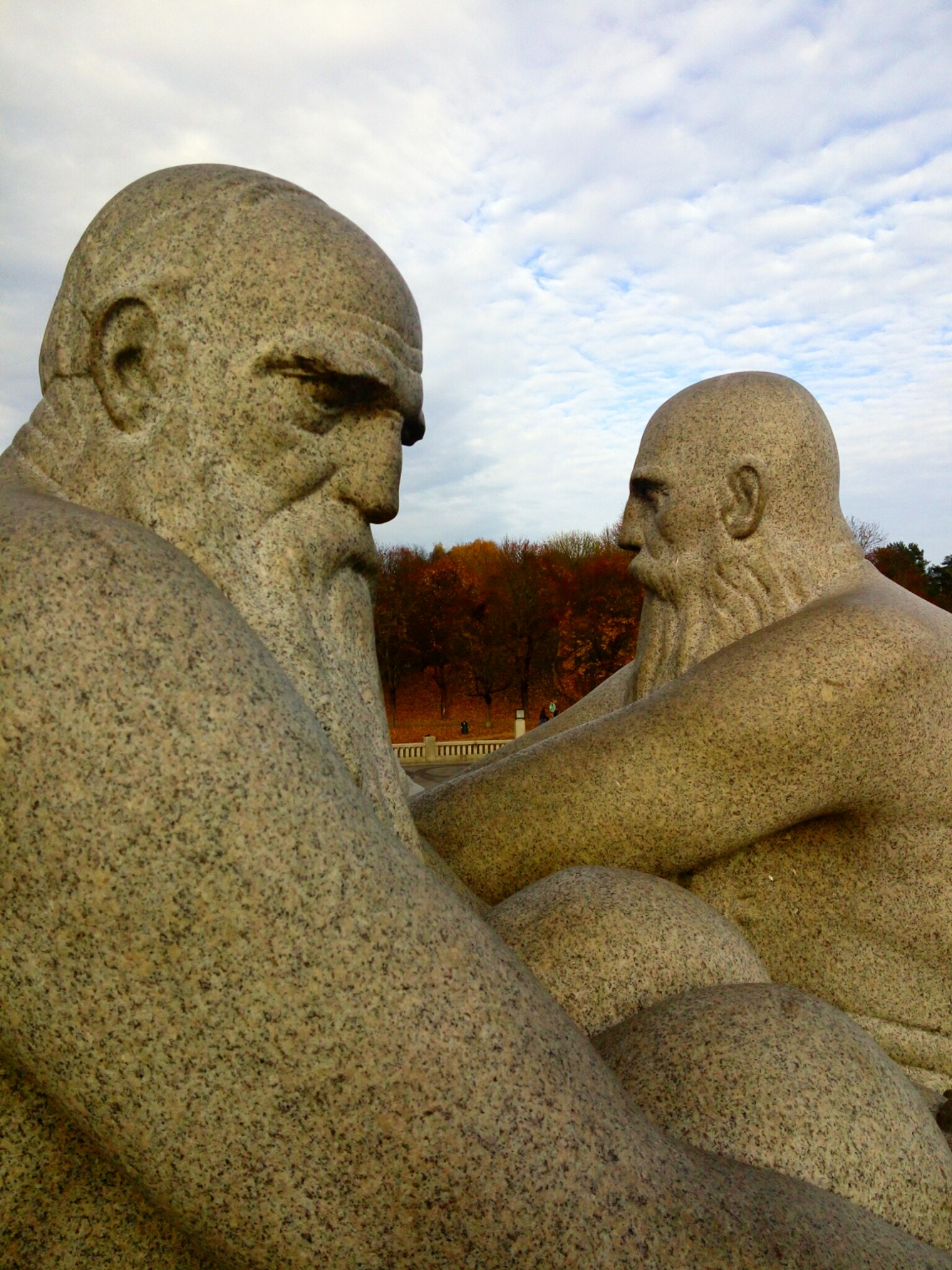 LG G Vista sample photo. Deep thoughts. norwegian sculpture photography