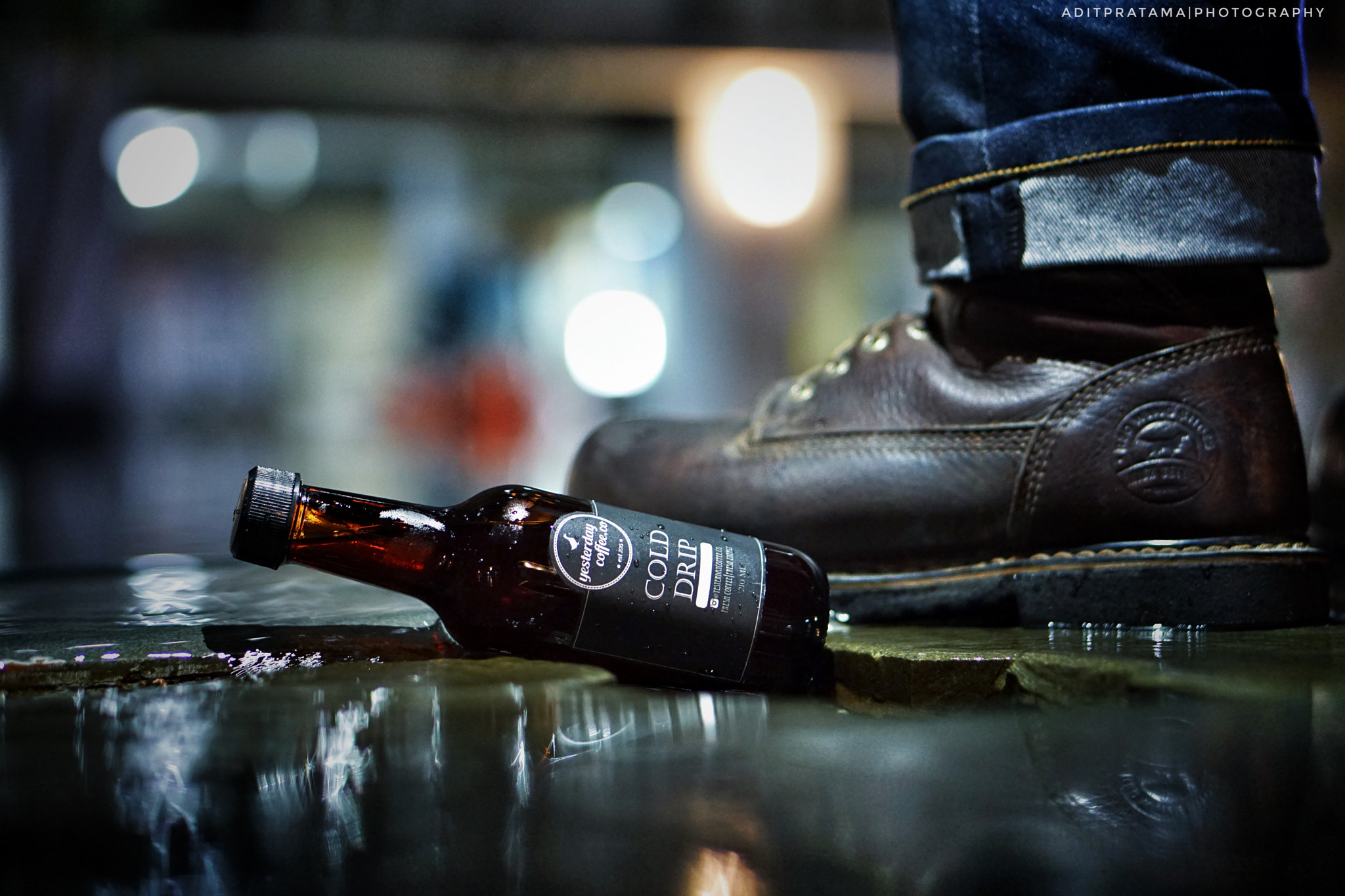Sony E 50mm F1.8 OSS sample photo. Boots and bottle photography