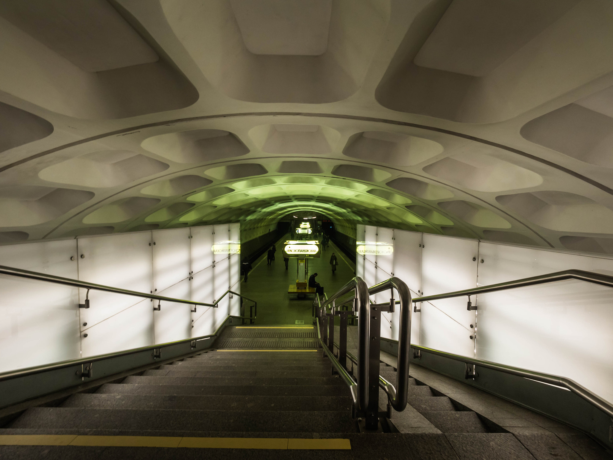 Panasonic Lumix DMC-GH4 + Olympus M.Zuiko Digital ED 7-14mm F2.8 PRO sample photo. Krasnogvardeyskaya (moscow metro) photography