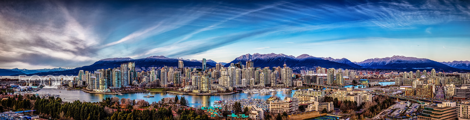 Sigma 24-70mm F2.8 EX DG Macro sample photo. Vancouver cityscape pano photography