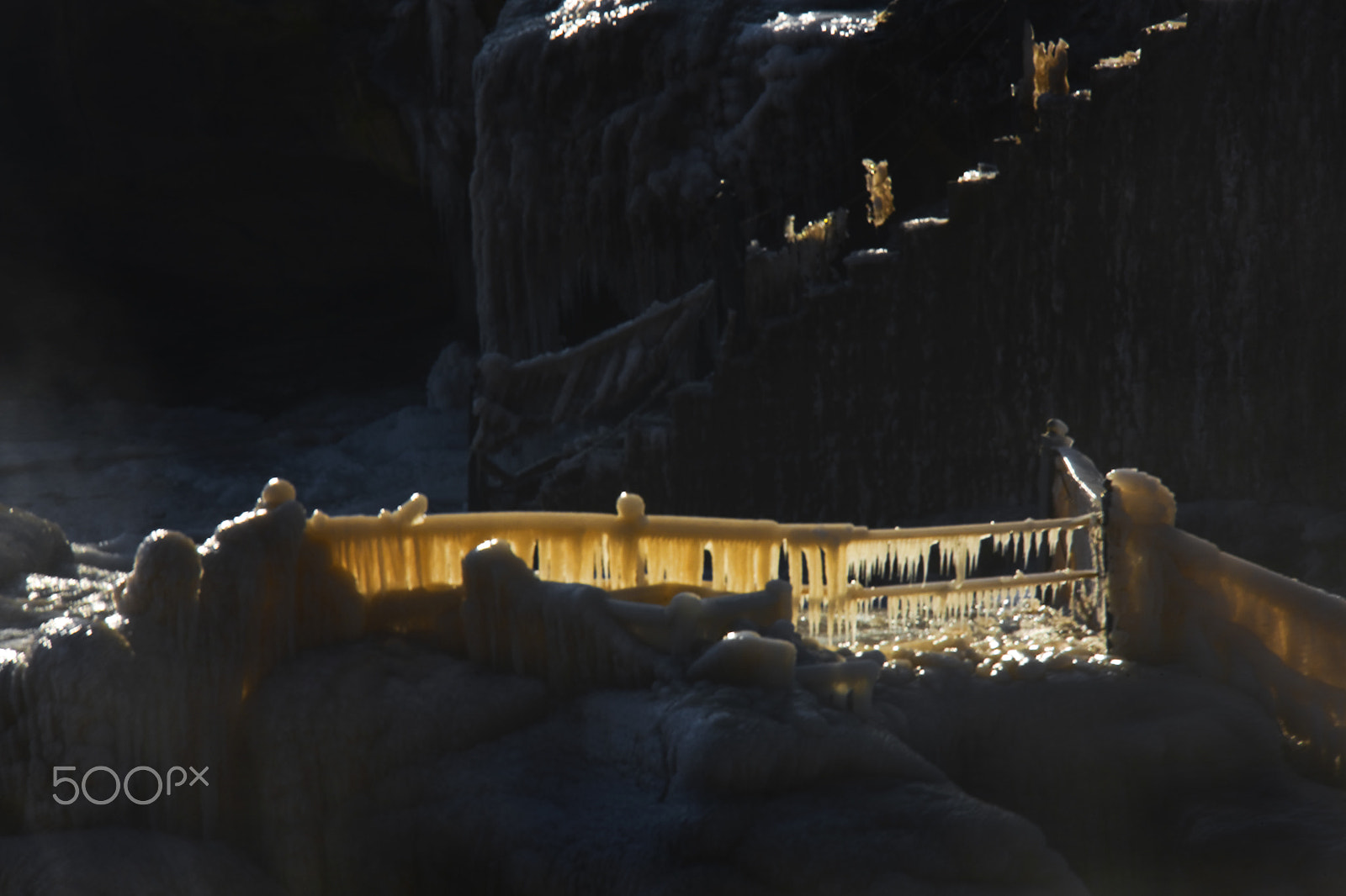 Canon EOS-1Ds Mark III sample photo. The winter of hukou waterfall photography