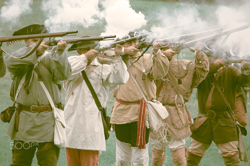 Canon EF 100-300mm f/5.6 sample photo. Revolutionary war encampment 'interrupted harvest, 1781 valley raids' photography