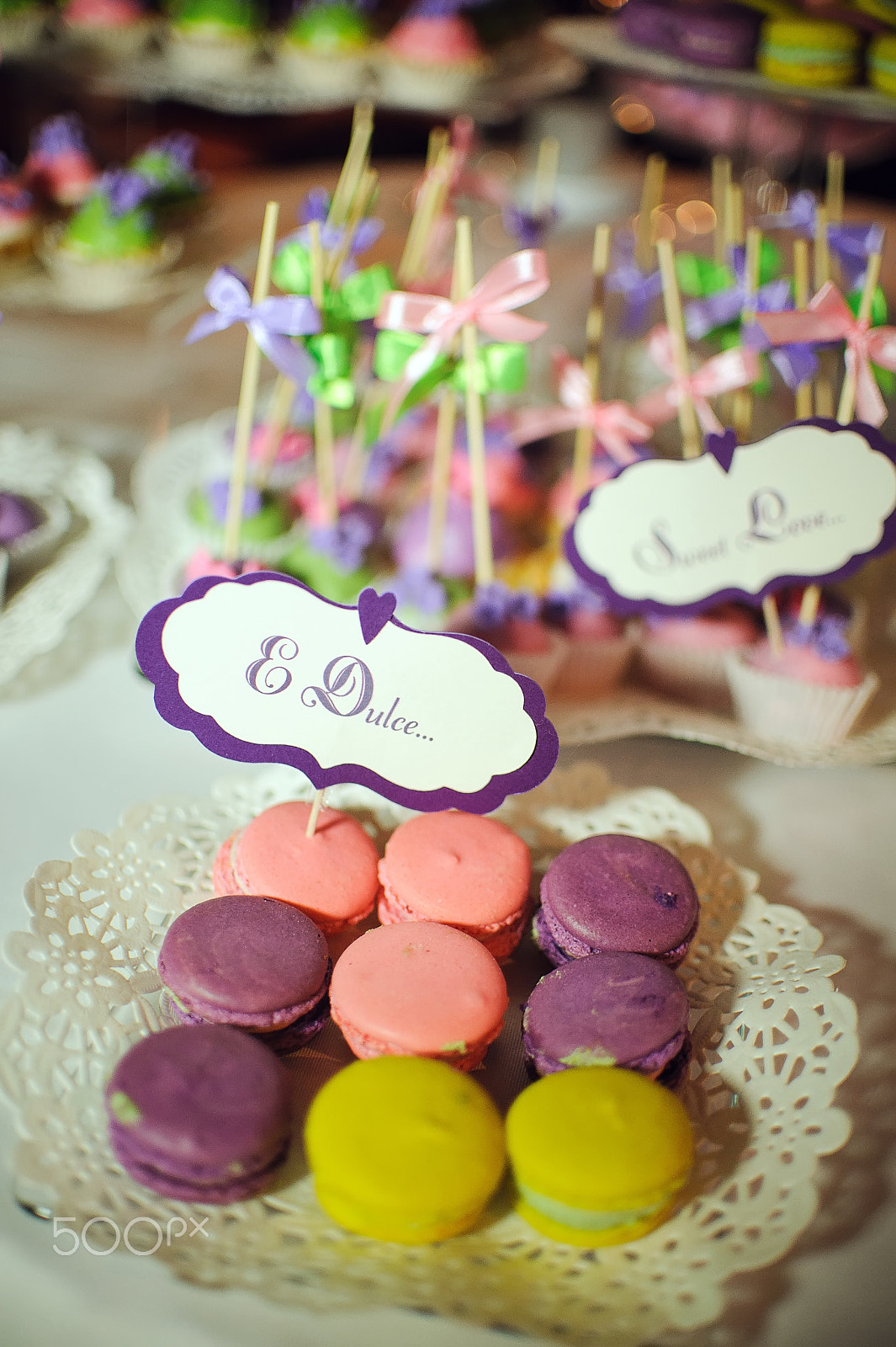 Nikon D700 + Nikon AF-S DX Nikkor 35mm F1.8G sample photo. Wedding dessert with delicious cakes and macaroons photography