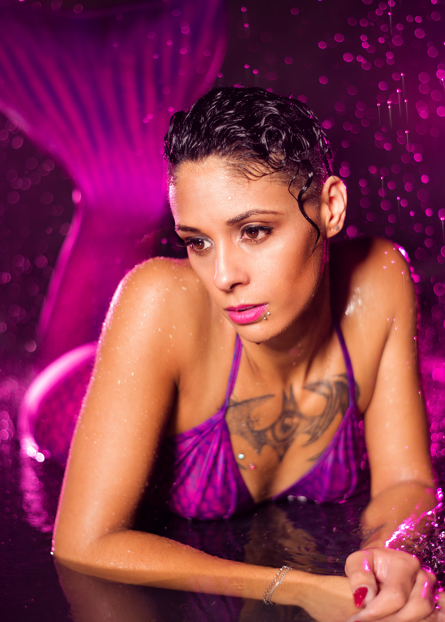 Sony a99 II + Minolta AF 50mm F1.7 sample photo. Pink mermaid photography