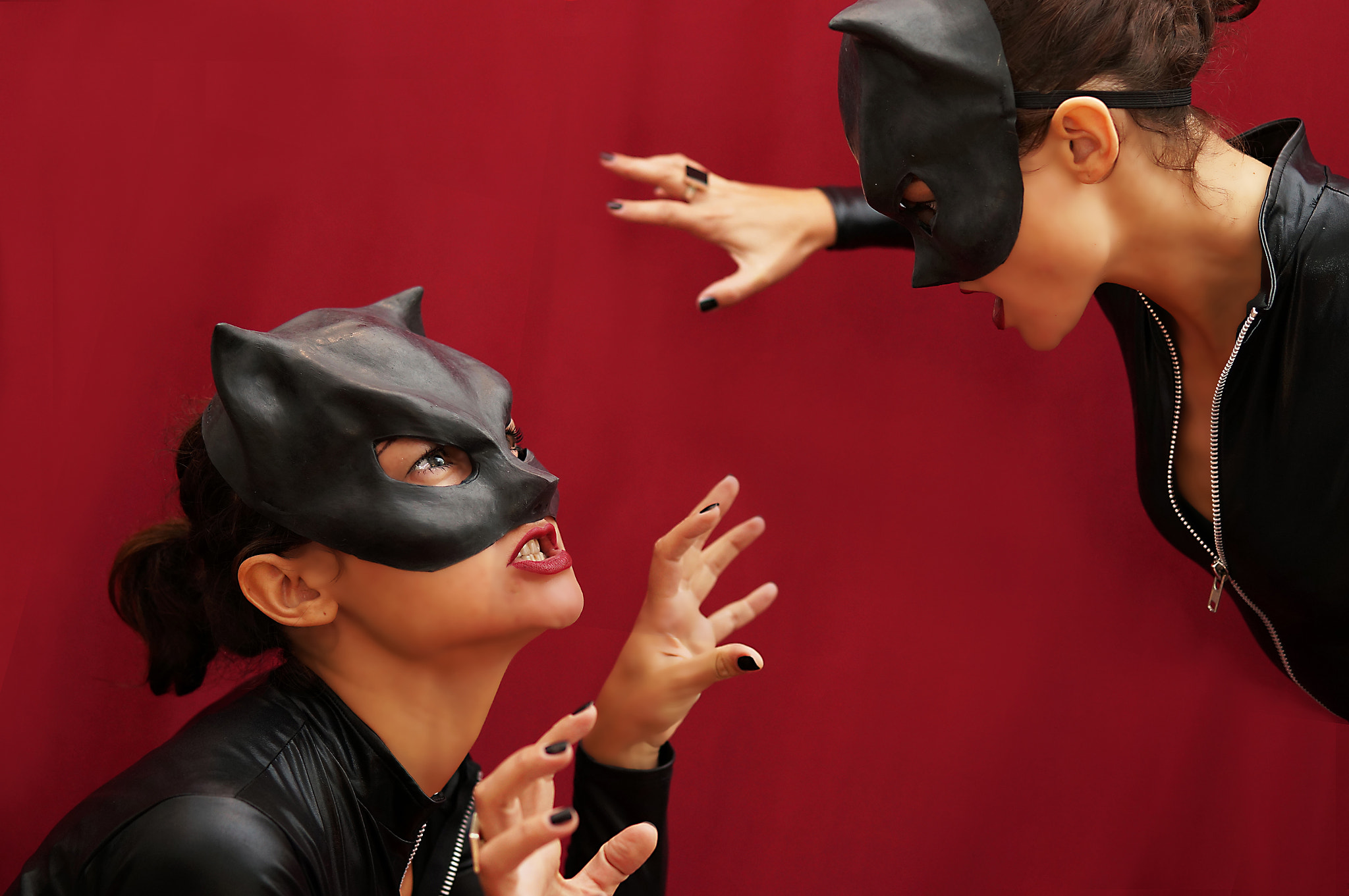 Sony Alpha NEX-6 + Sigma 30mm F1.4 DC DN | C sample photo. Catwoman vs catwoman photography