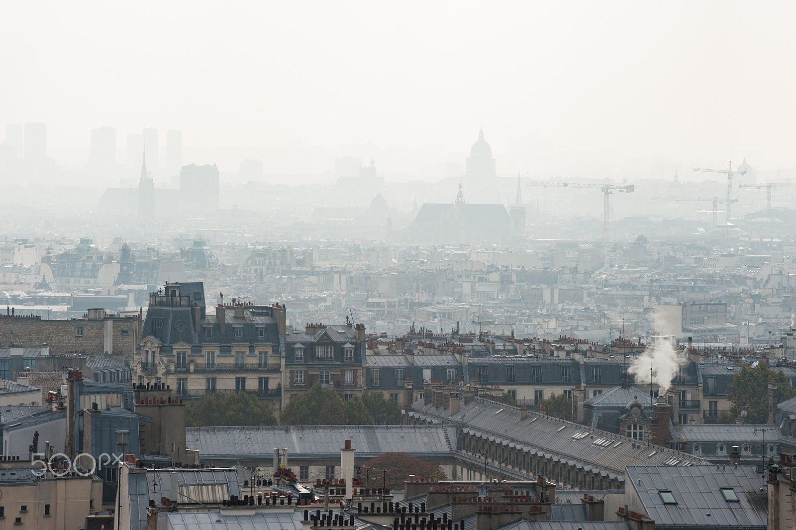 Nikon D700 sample photo. Paris in foggy day photography