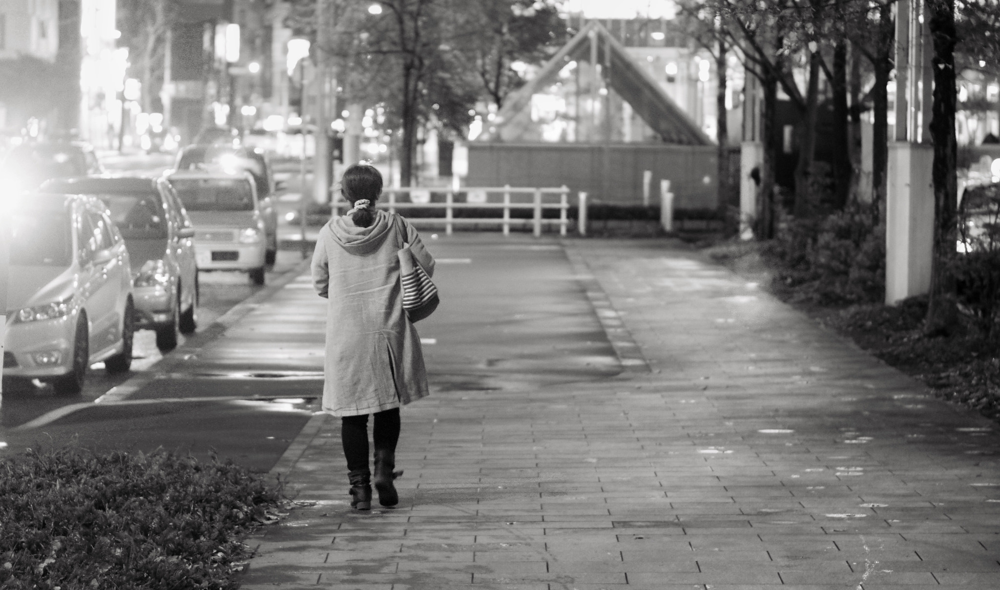 Sony E 50mm F1.8 OSS sample photo. Woman to go home photography