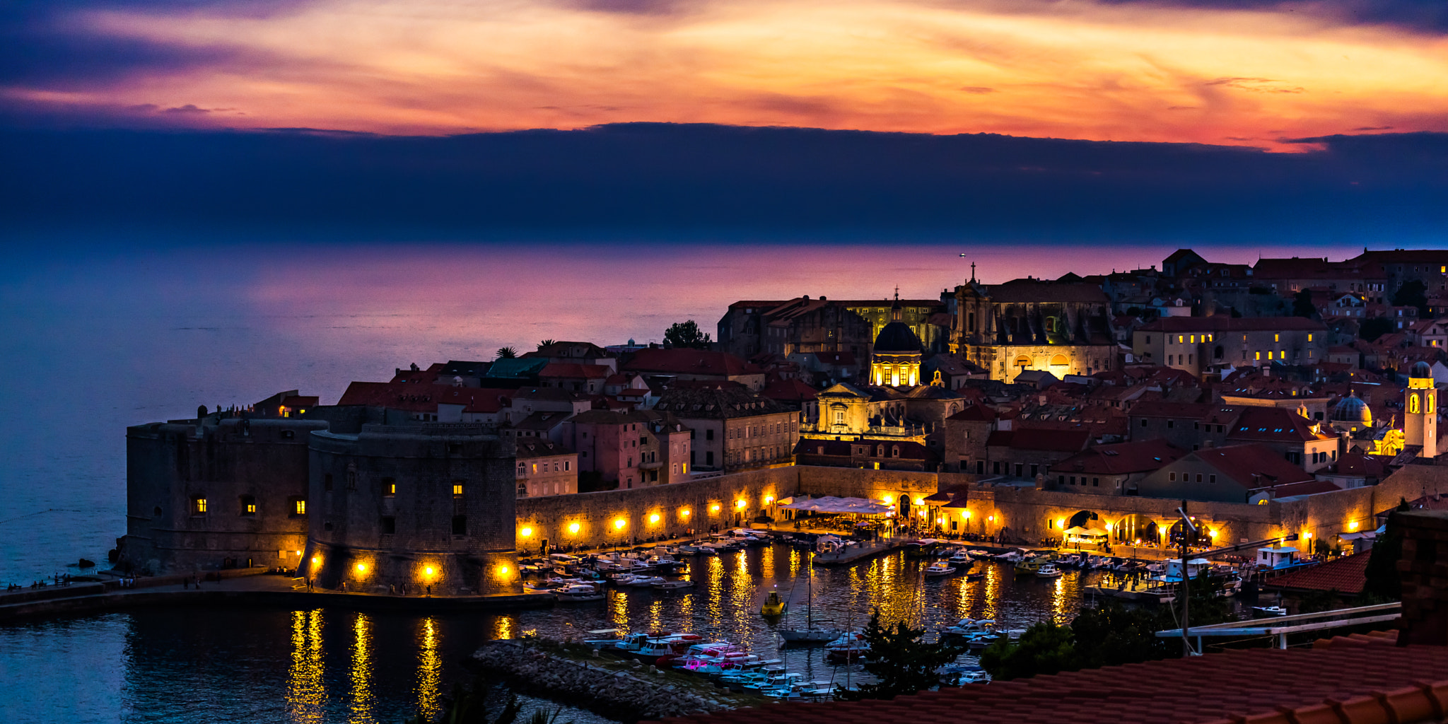 Nikon D600 + Tamron SP 70-300mm F4-5.6 Di VC USD sample photo. Sunset in dubrovnik photography