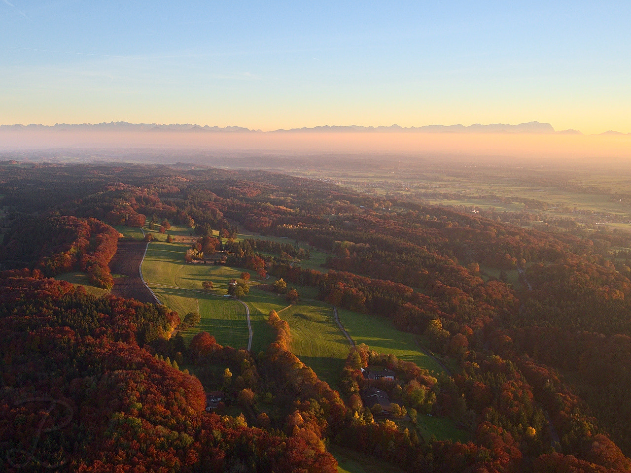 DJI FC550 sample photo. Alps on fire photography