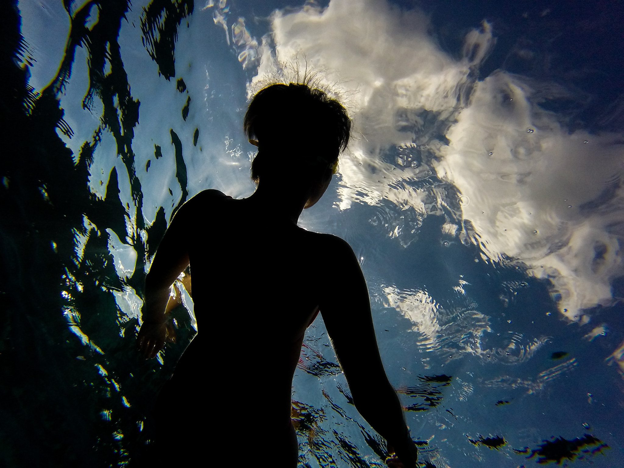 GoPro HERO sample photo. Dark sea, blue sky photography