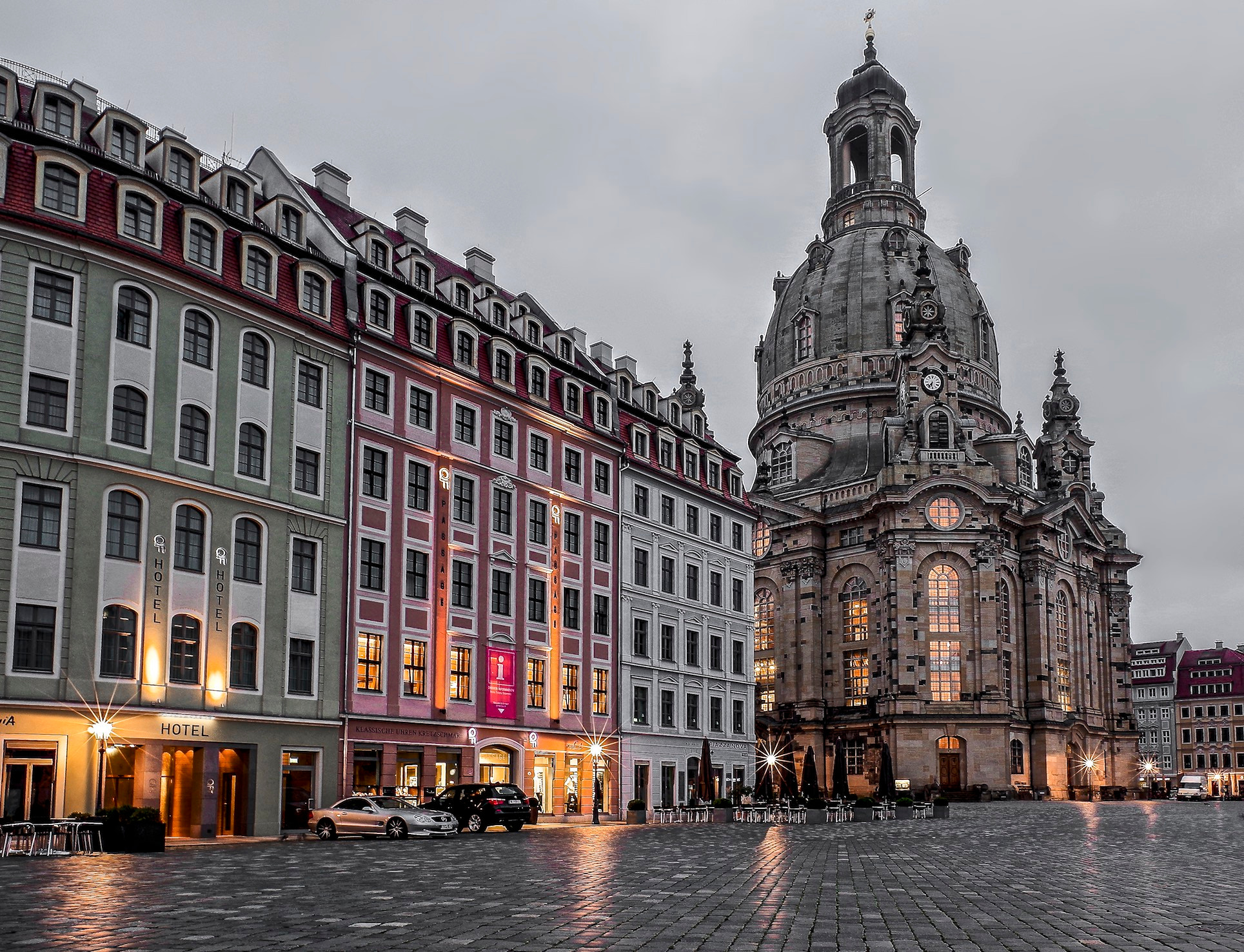 Pentax K-30 sample photo. Frauenkirche at dusk photography