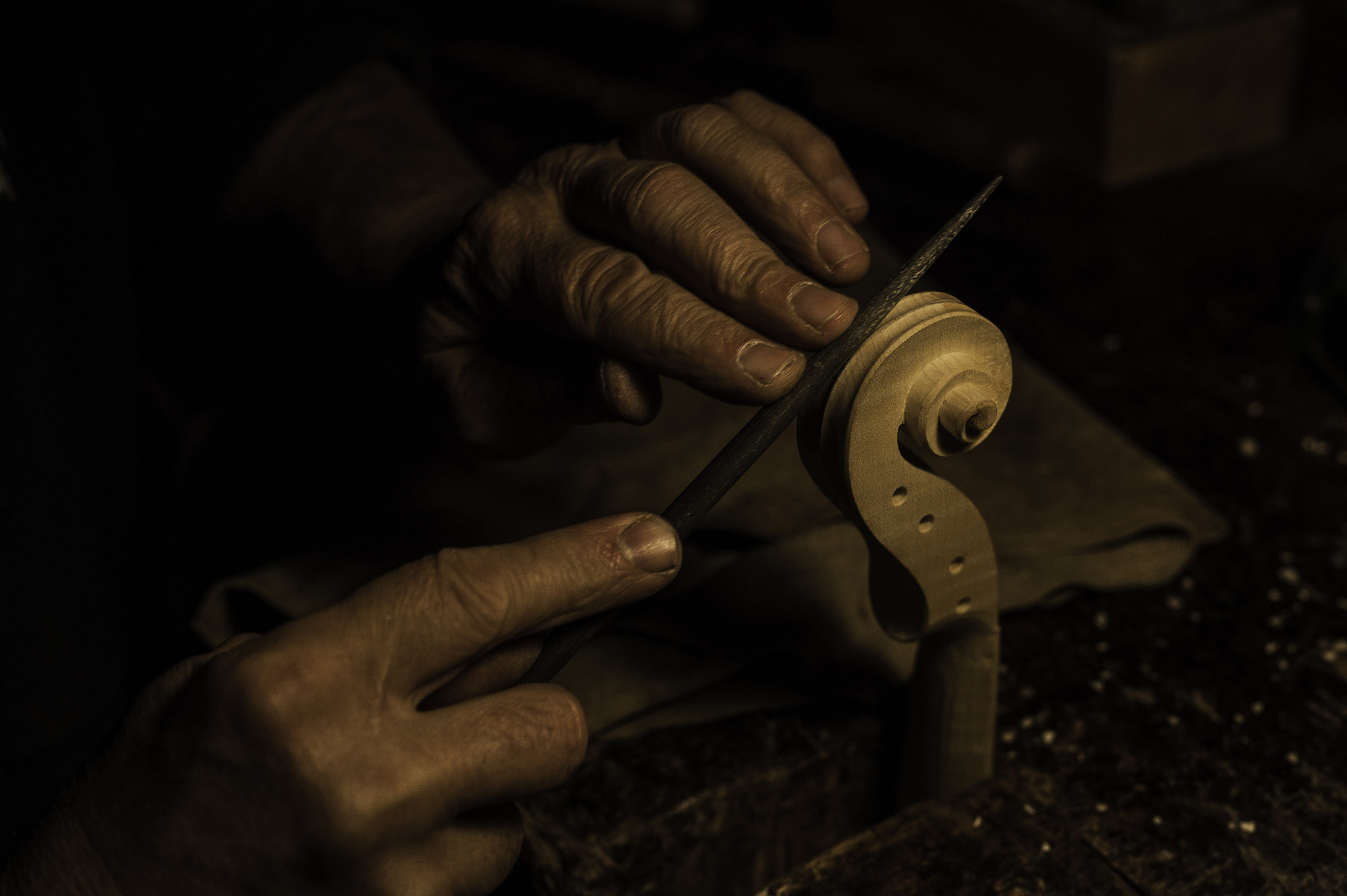 Nikon D700 + Sigma 50mm F1.4 DG HSM Art sample photo. The art behind a violin photography
