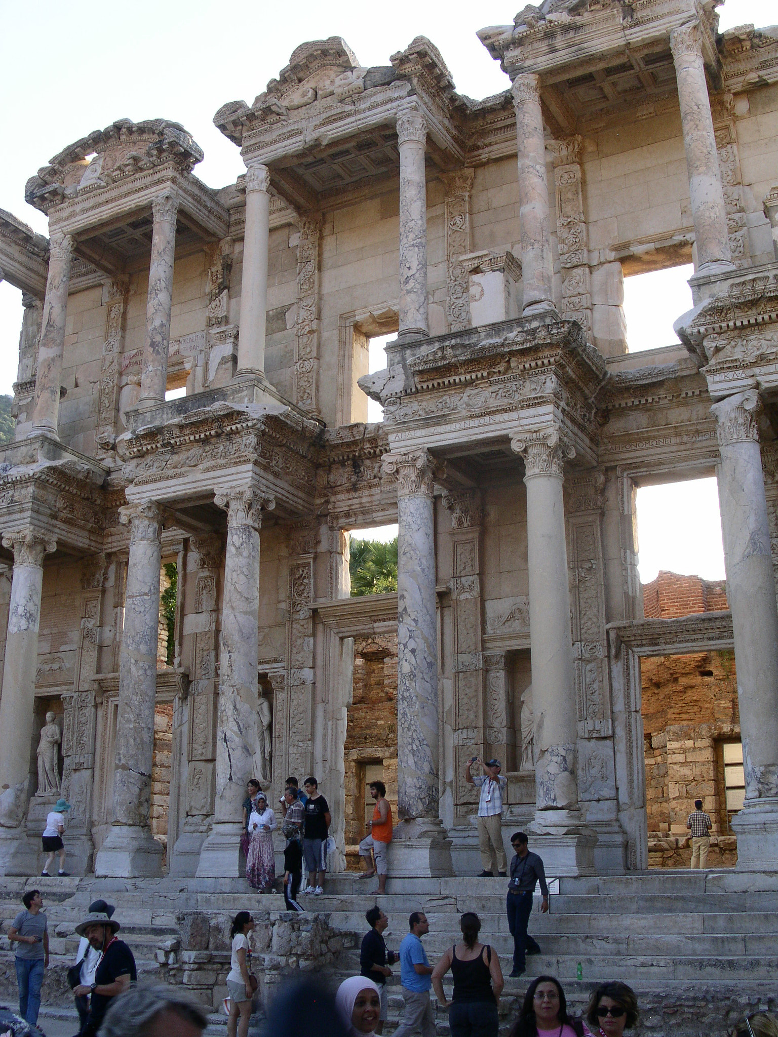 KONICA MINOLTA DiMAGE F300 sample photo. In the shade of the library of celsus, ephesus photography