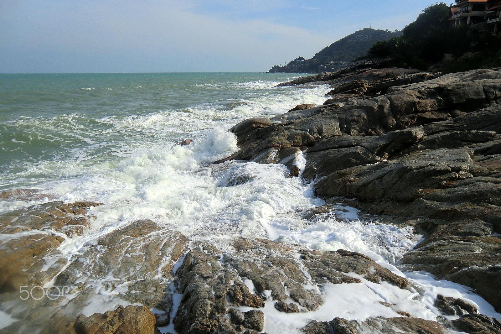 CASIO EX-H15 sample photo. Waves photography