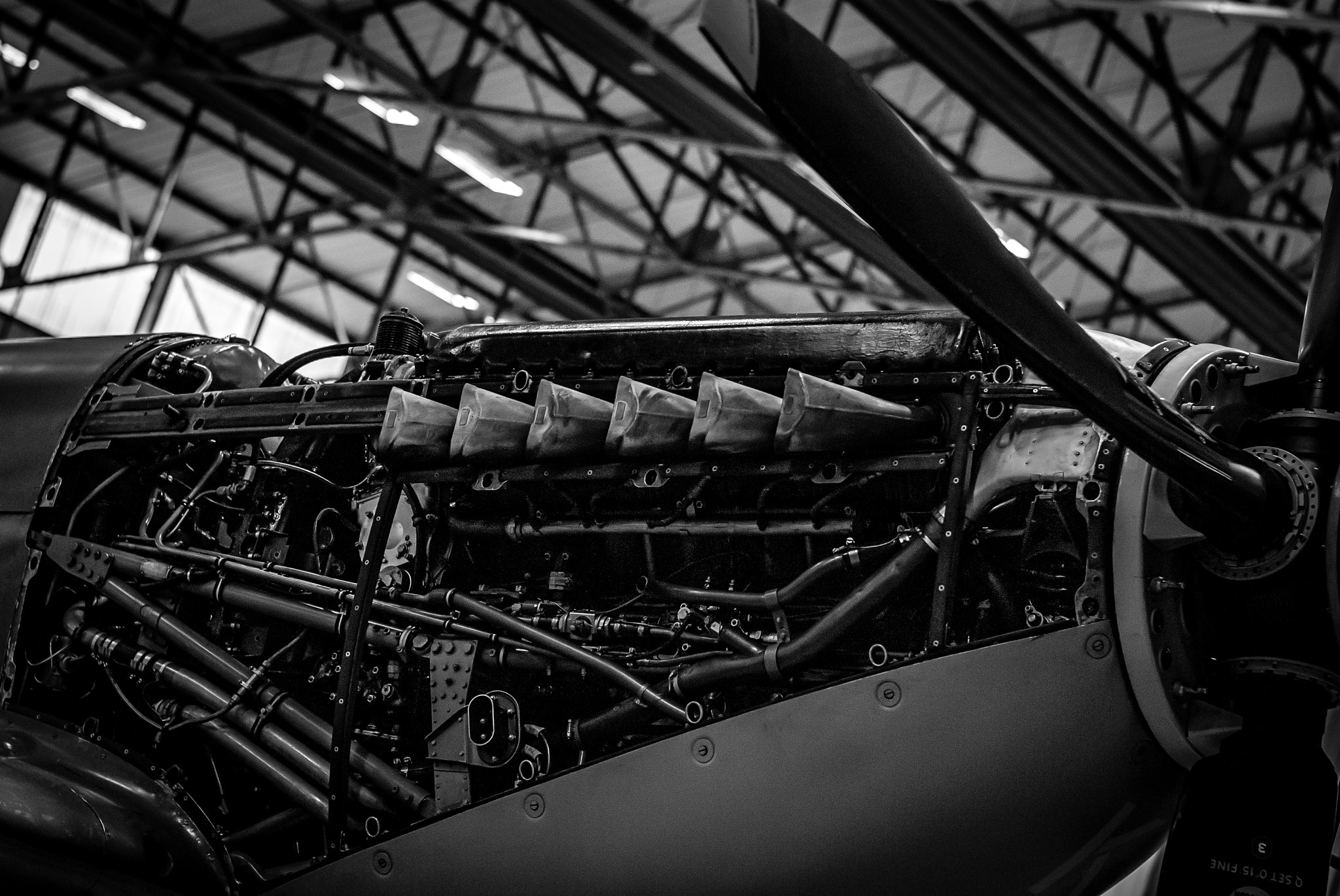 Nikon D80 + Nikon AF-S Nikkor 50mm F1.8G sample photo. Spitfire merlin engine photography