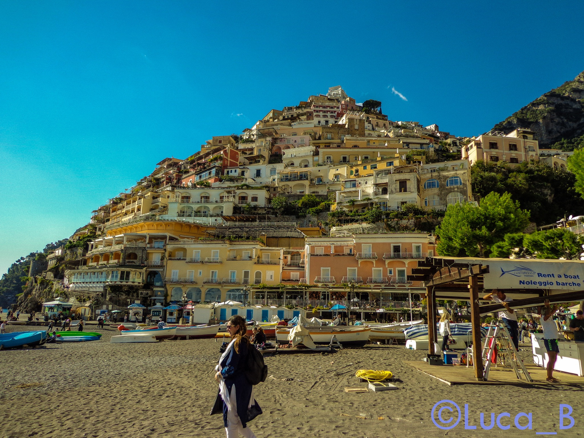 Sony DSC-W630 sample photo. Positano vista dalla spiaggia photography